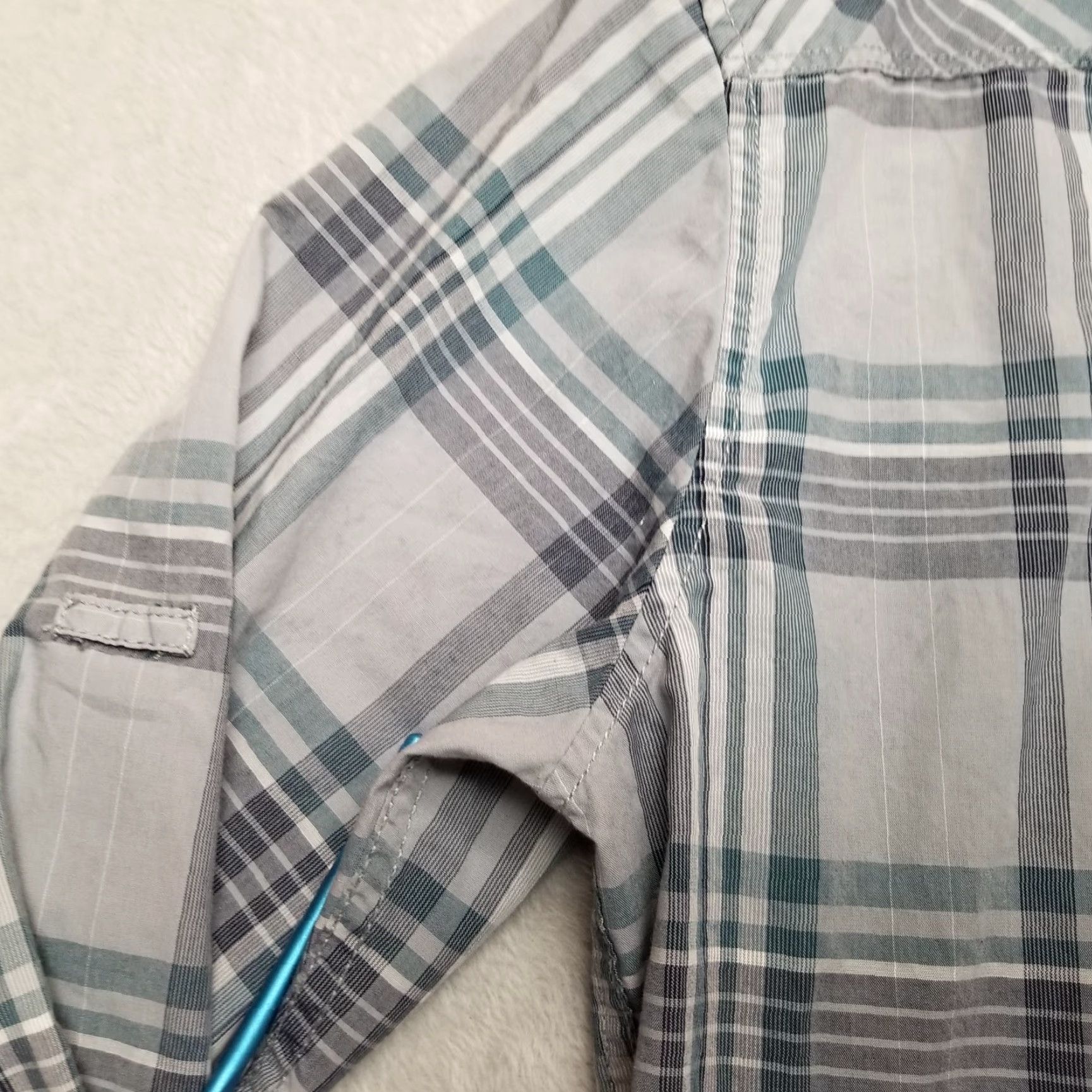 Vintage VINTAGE INC International Concepts Shirt Mens S Teal Plaid Pearl Snap Western Casual Size US S / EU 44-46 / 1 - 6 Thumbnail
