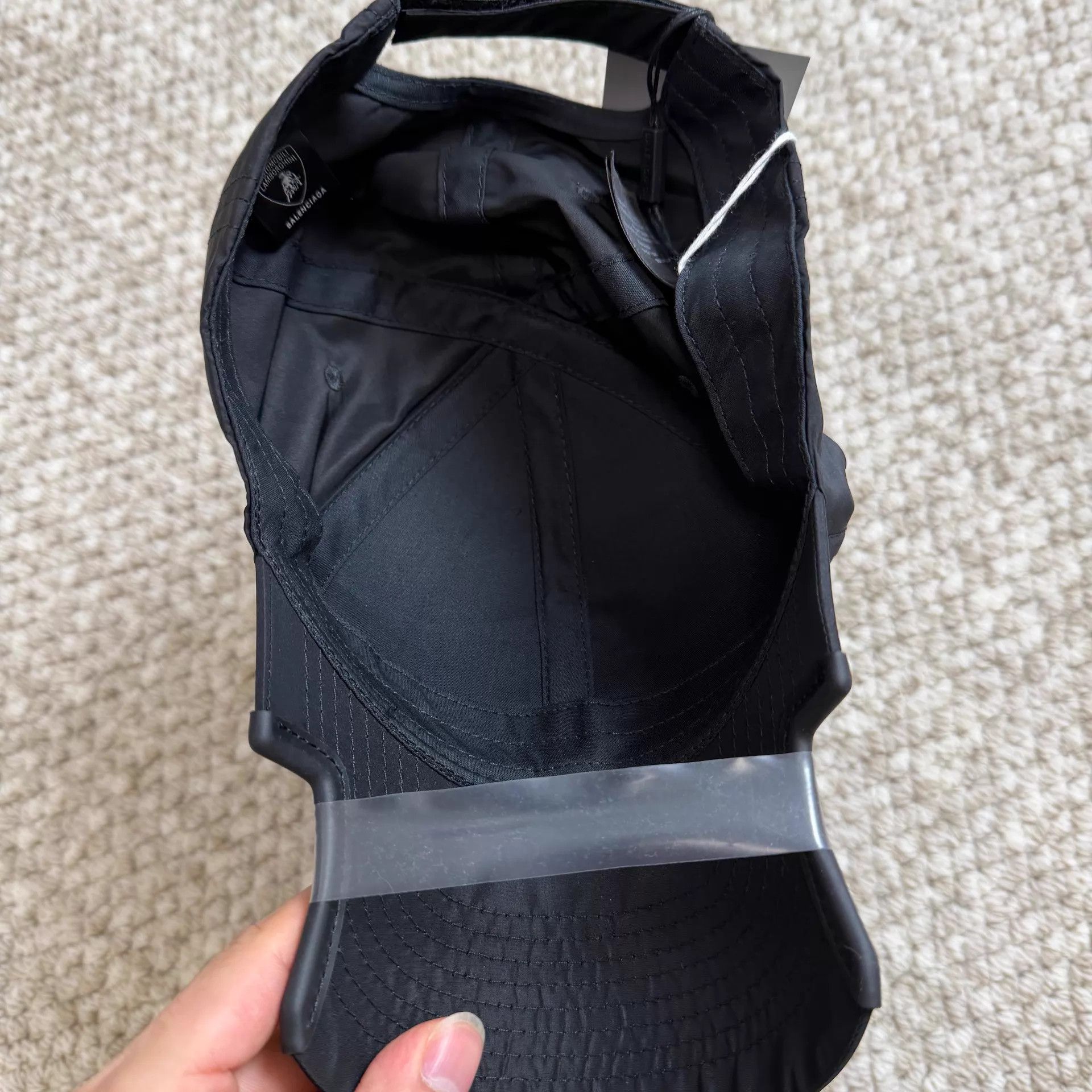 Balenciaga Balenciaga unisex polyester visor cap black L Size ONE SIZE - 4 Thumbnail