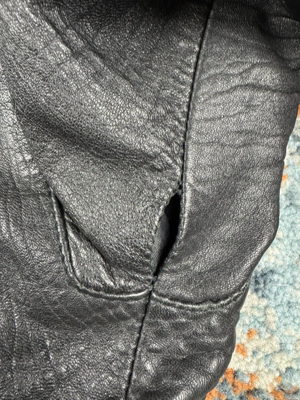 Japanese Brand × Vintage Vintage 90s crazy real leather avant garde design jacket Size M / US 6-8 / IT 42-44 - 16 Thumbnail