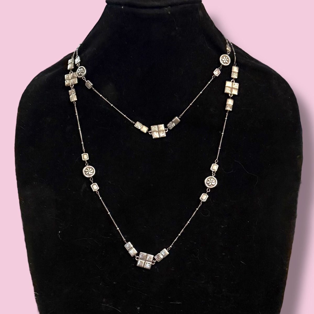 Brighton Brighton Ravenna long silver tone station tile necklace Size ONE SIZE - 1 Thumbnail
