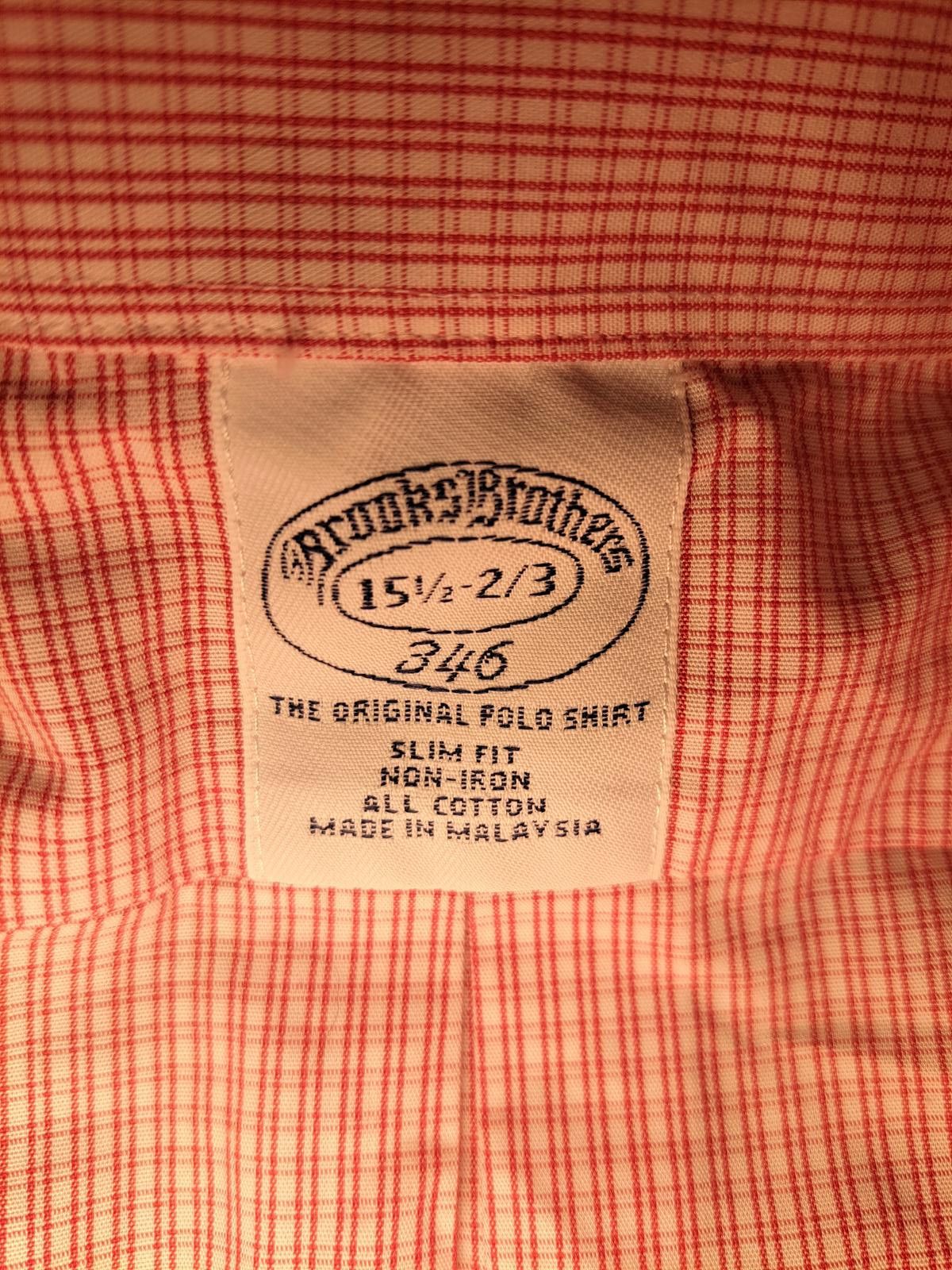 Brooks Brothers Brooks Brothers Button Up Shirt Medium 15.5-32/33 Red Plaid Size US M / EU 48-50 / 2 - 2 Thumbnail
