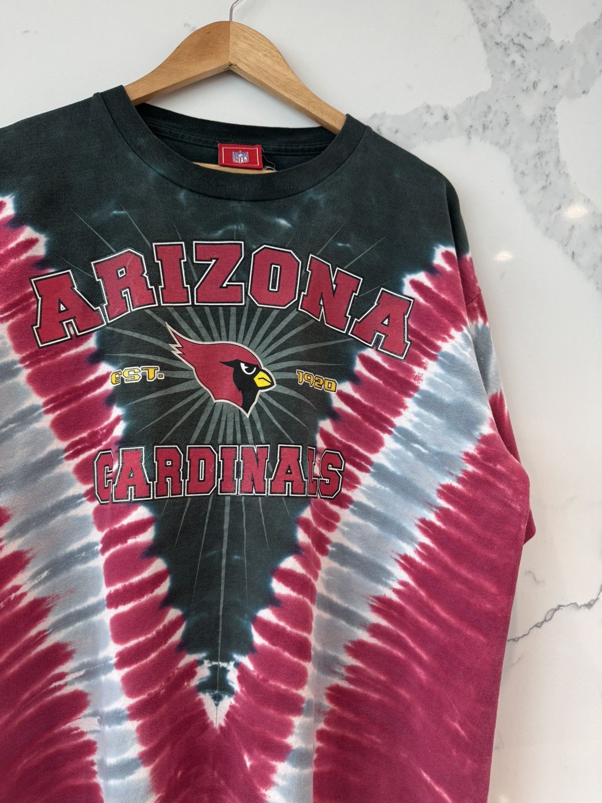 NFL Vintage 1990’s Arizona Cardinals NFL Tie Dye T Shirt Size US XL / EU 56 / 4 - 3 Thumbnail
