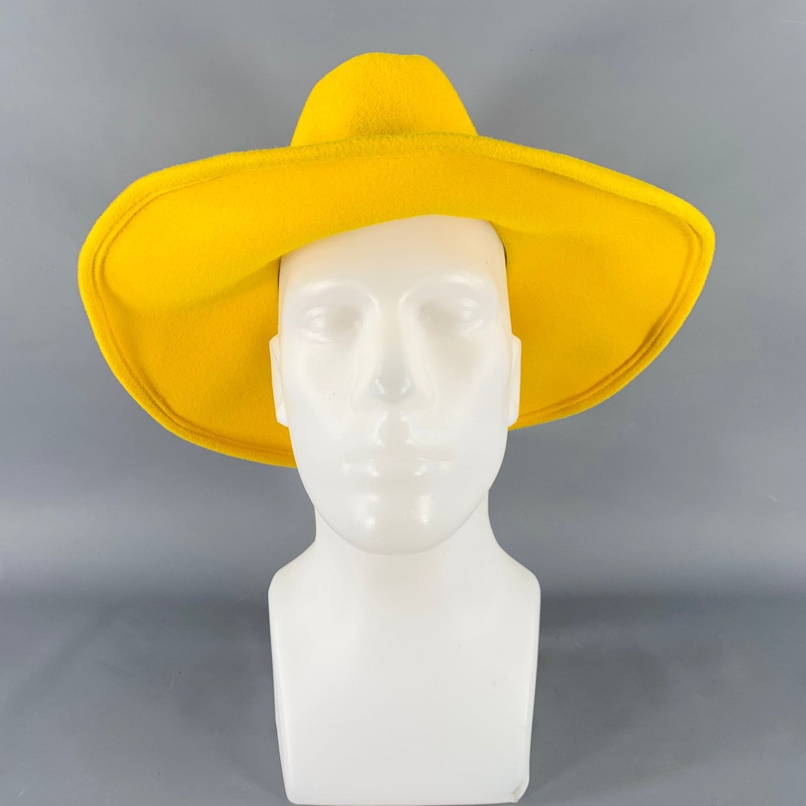 Other GIGI BURRIS Requiem Yellow Felt Fedora Hat Size ONE SIZE - 3 Thumbnail