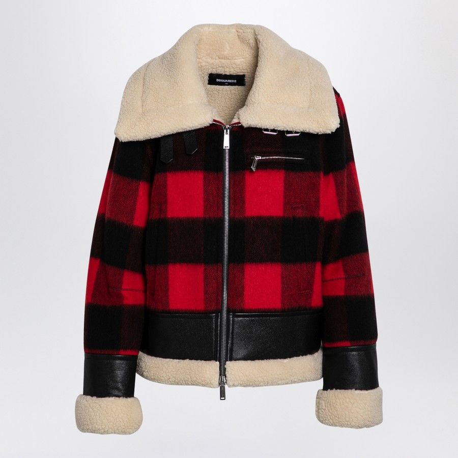 o1d2blof0824 Wool Jacket in Red & Black