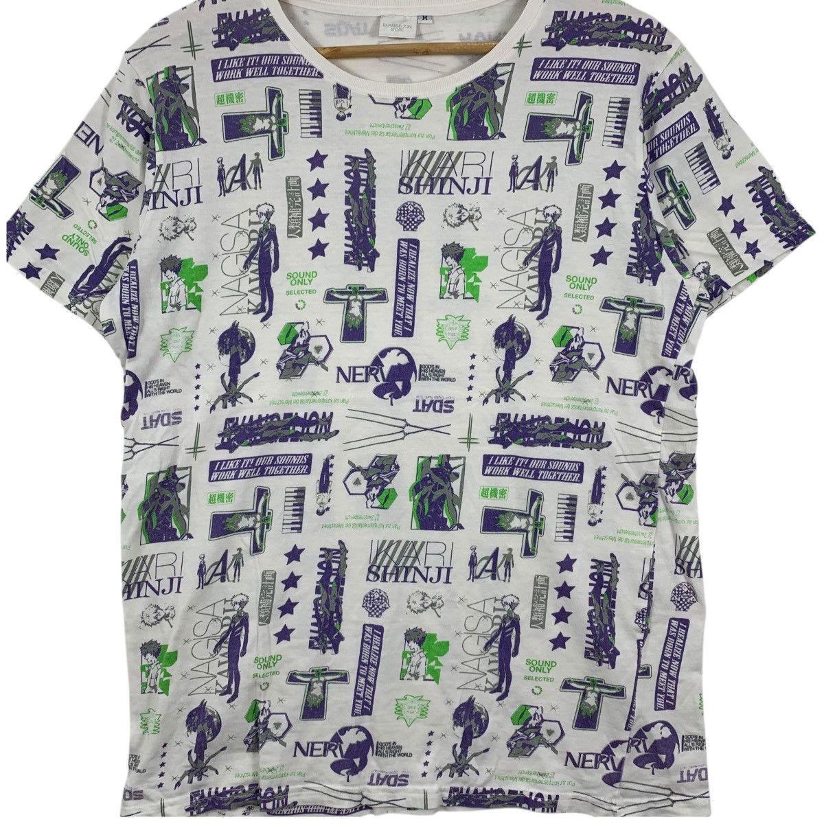 Vintage Neon Genesis Evangelion Japanese Anime Action Series T-Shirt Size US M / EU 48-50 / 2 - 3 Thumbnail