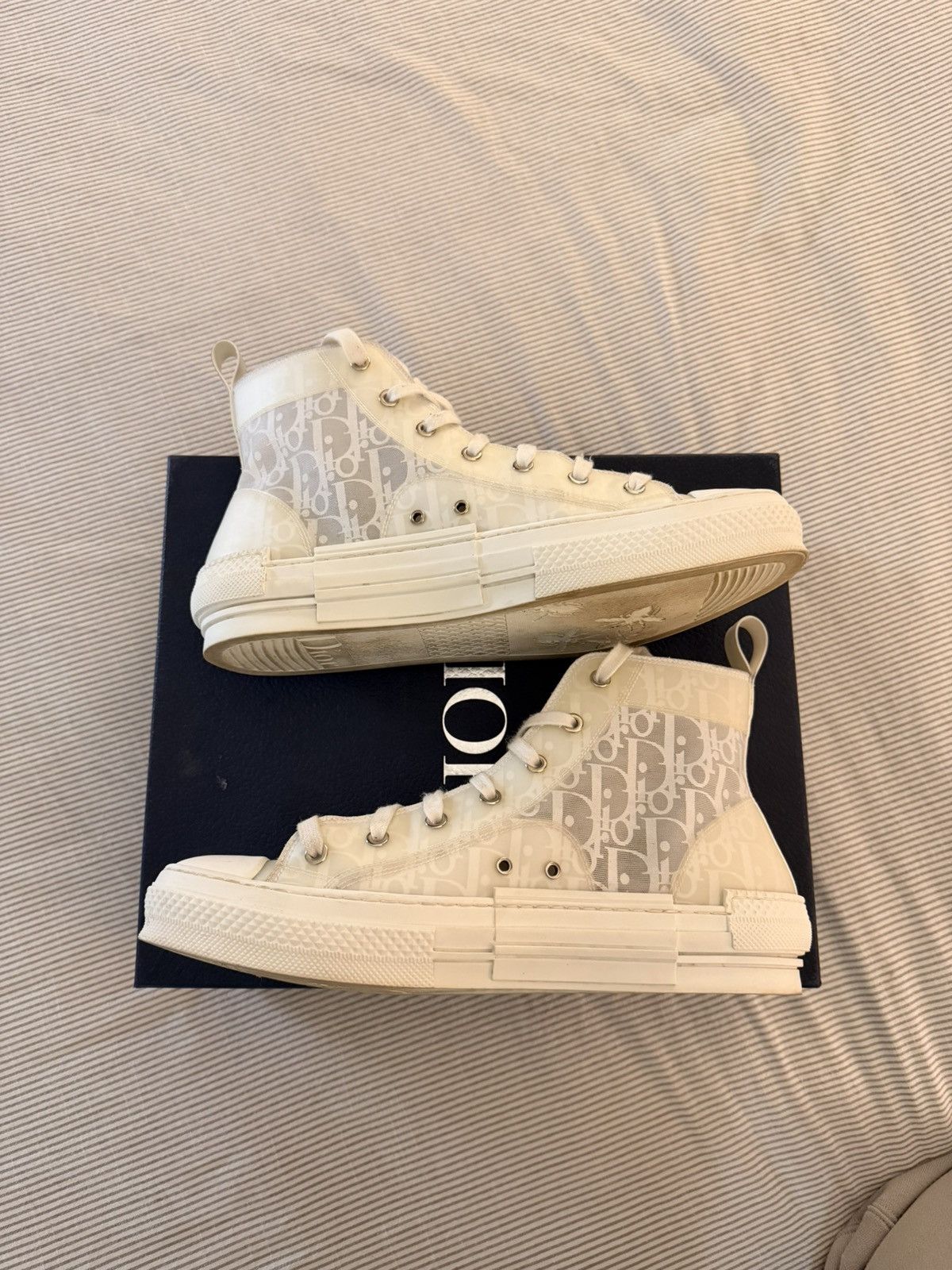Dior Dior B23 High Top White Oblique Size 43EU Size US 10 / EU 43 - 5 Thumbnail