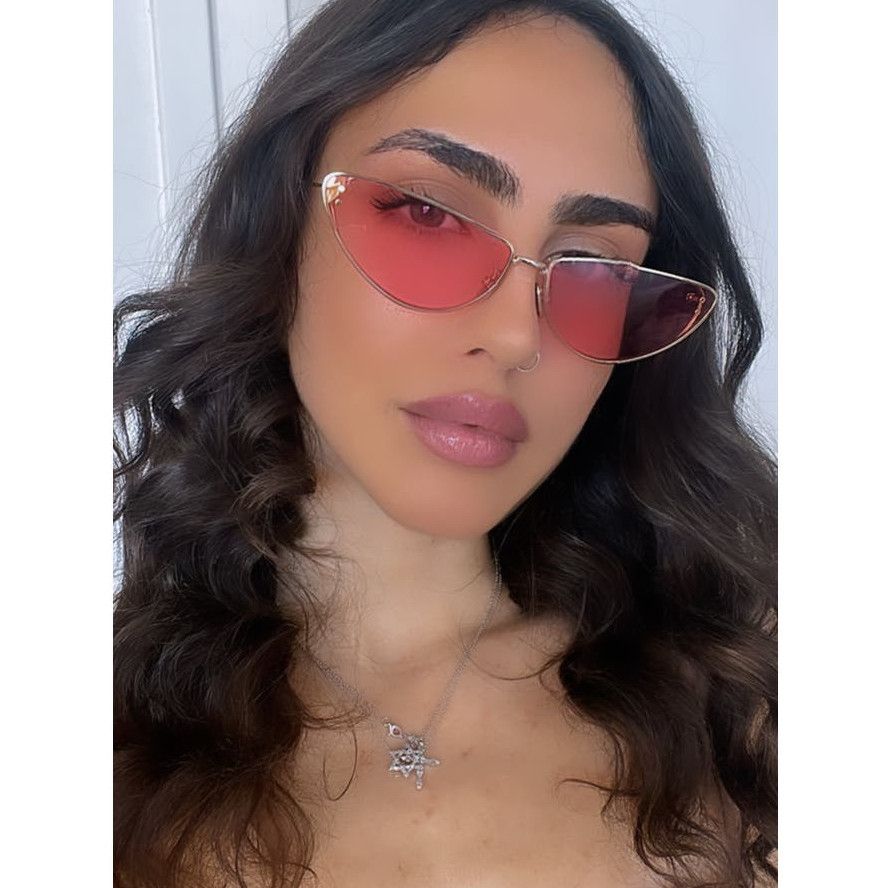 image of New Dior MissDior B1U Cat Eye Sunglasses In Gold Pink, Women's