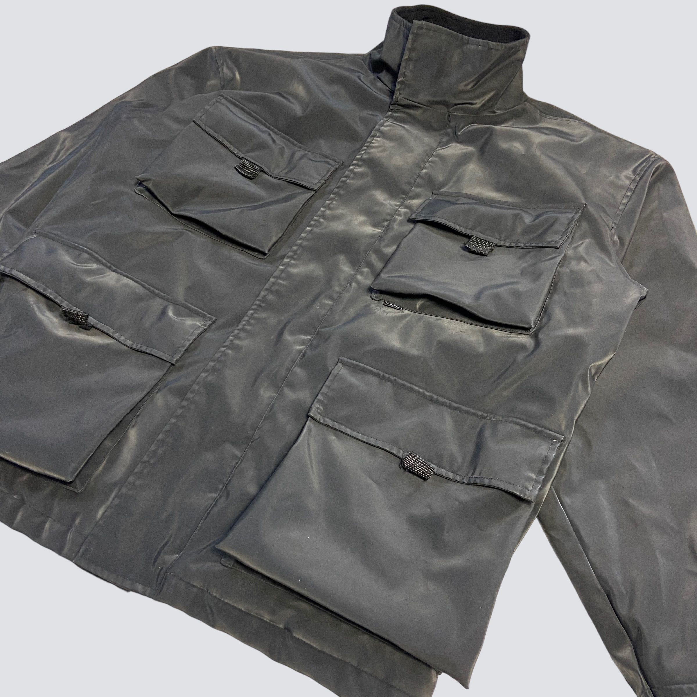 Other EISENEGGER MULTIPOCKET RUBBER SHIMMER RARE JACKET - № 2130 Size US L / EU 52-54 / 3 - 6 Thumbnail