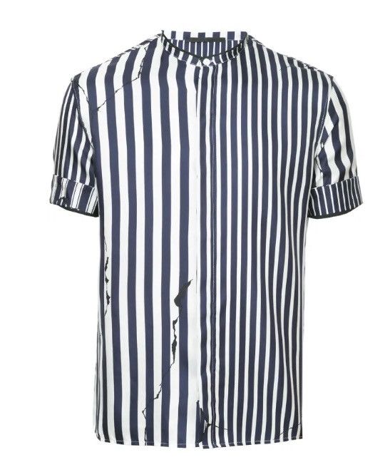 Haider Ackermann Distressed-effect striped shirt Size US M / EU 48-50 / 2 - 1 Thumbnail
