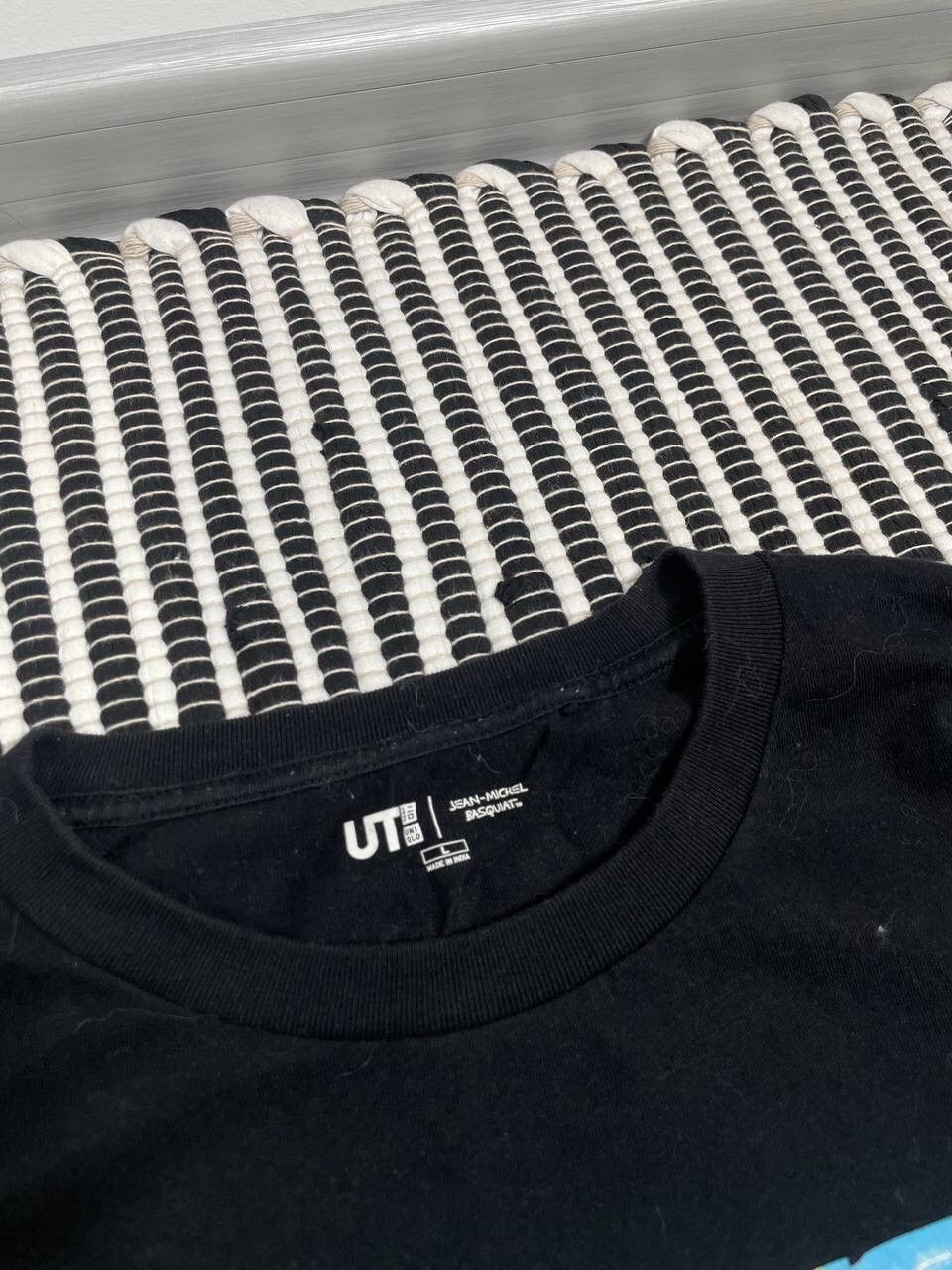 Japanese Brand × Jean-Michel Basquiat × Uniqlo Uniqlo Michel Basquiat Logo Tee T-Shirt Y2K Size US L / EU 52-54 / 3 - 4 Thumbnail