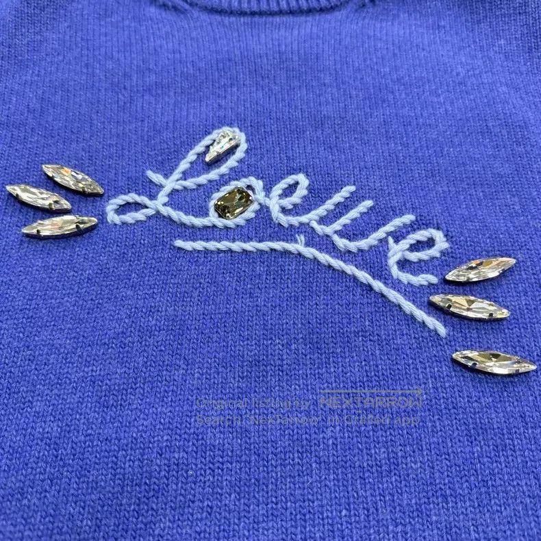 Loewe Loewe Navy blue gem logo wool sweater Size S / US 4 / IT 40 - 7 Thumbnail