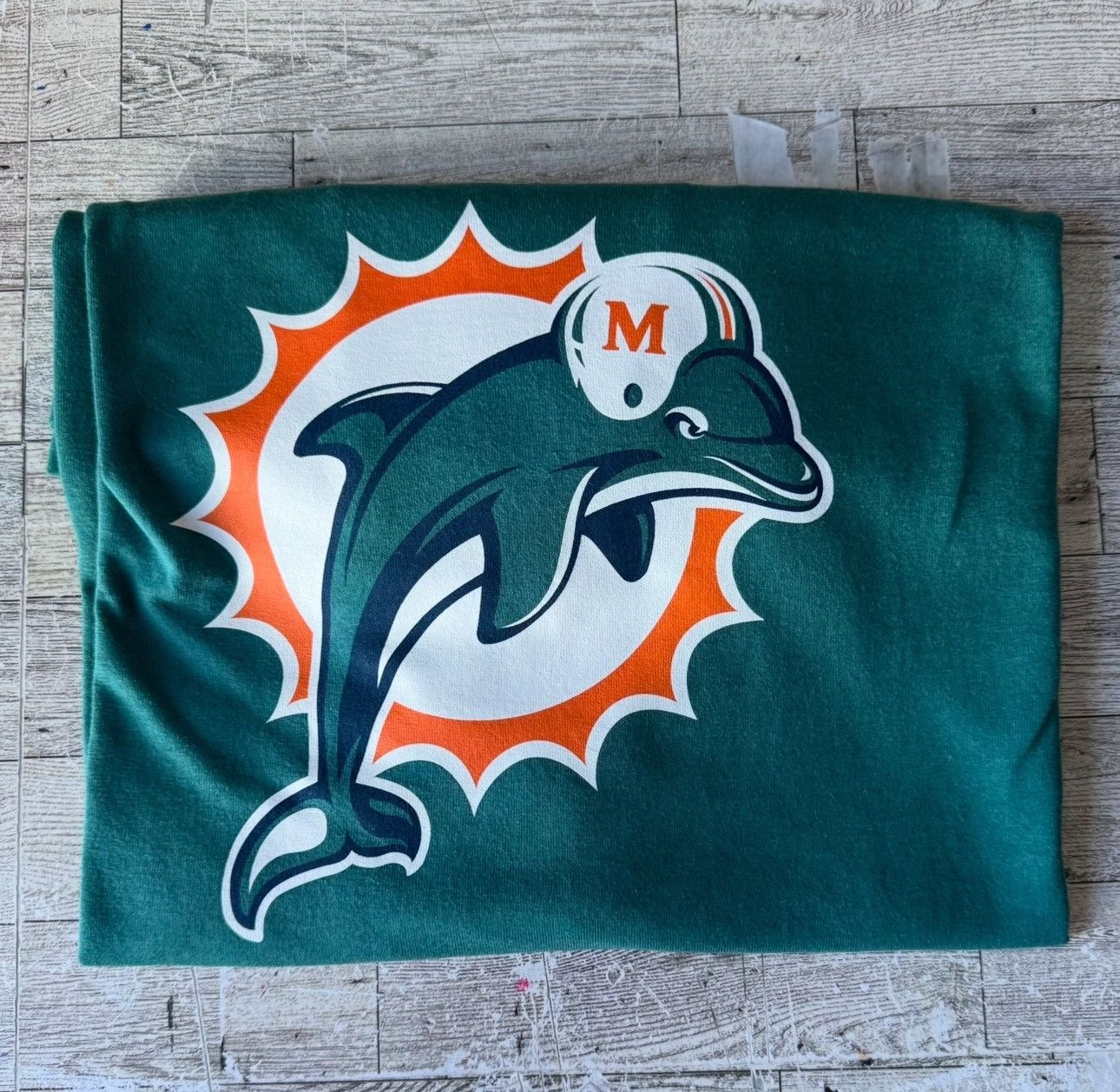 Reebok × Vintage Vintage, Reebok X Miami Dolphin, Unisex Logo T-shirt Size US XXL / EU 58 / 5 - 9 Thumbnail