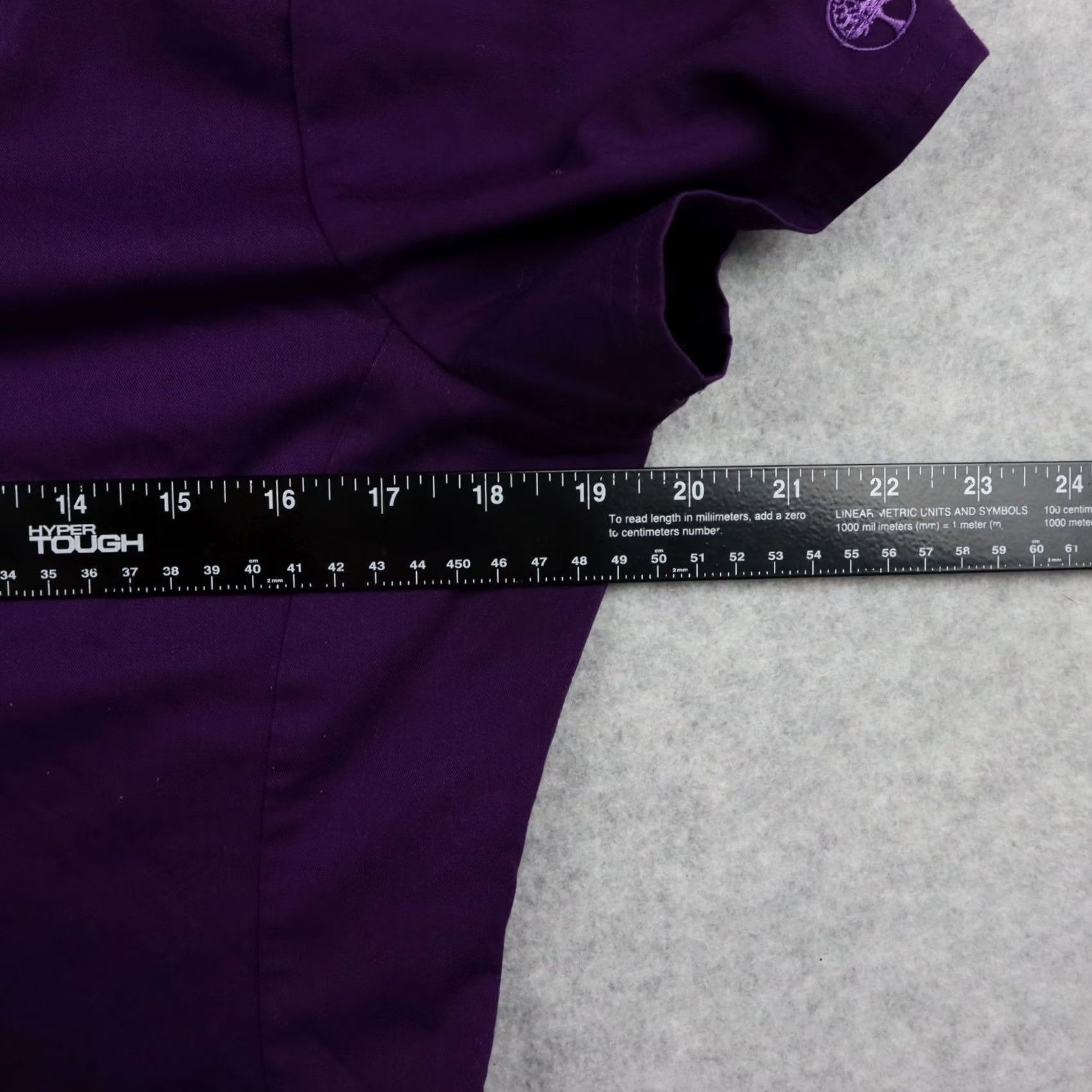 Vintage Healing Hands Scrub Top Womens Small V-Neck Medical Uniform Purple Short Sleeve Shirt Womens Small Purple Size S / US 4 / IT 40 - 7 Thumbnail