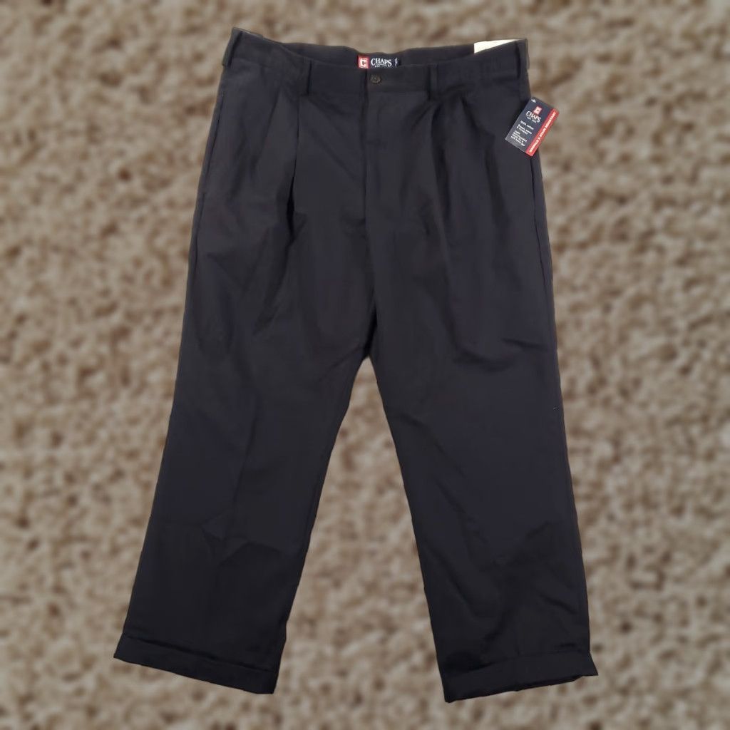 Chaps Chaps Men's Dress Pants 38x29 Black Wool Blend Slim Fit Casual Business Size US 38 / EU 54 - 1 Thumbnail