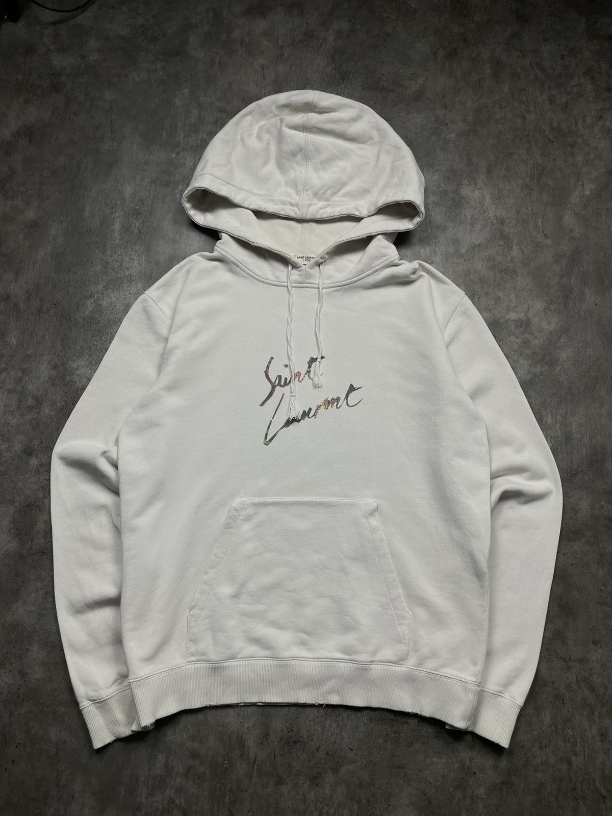 Saint Laurent Paris Vintage Saint Laurent Paris Hoodie Size US L / EU 52-54 / 3 - 1 Thumbnail