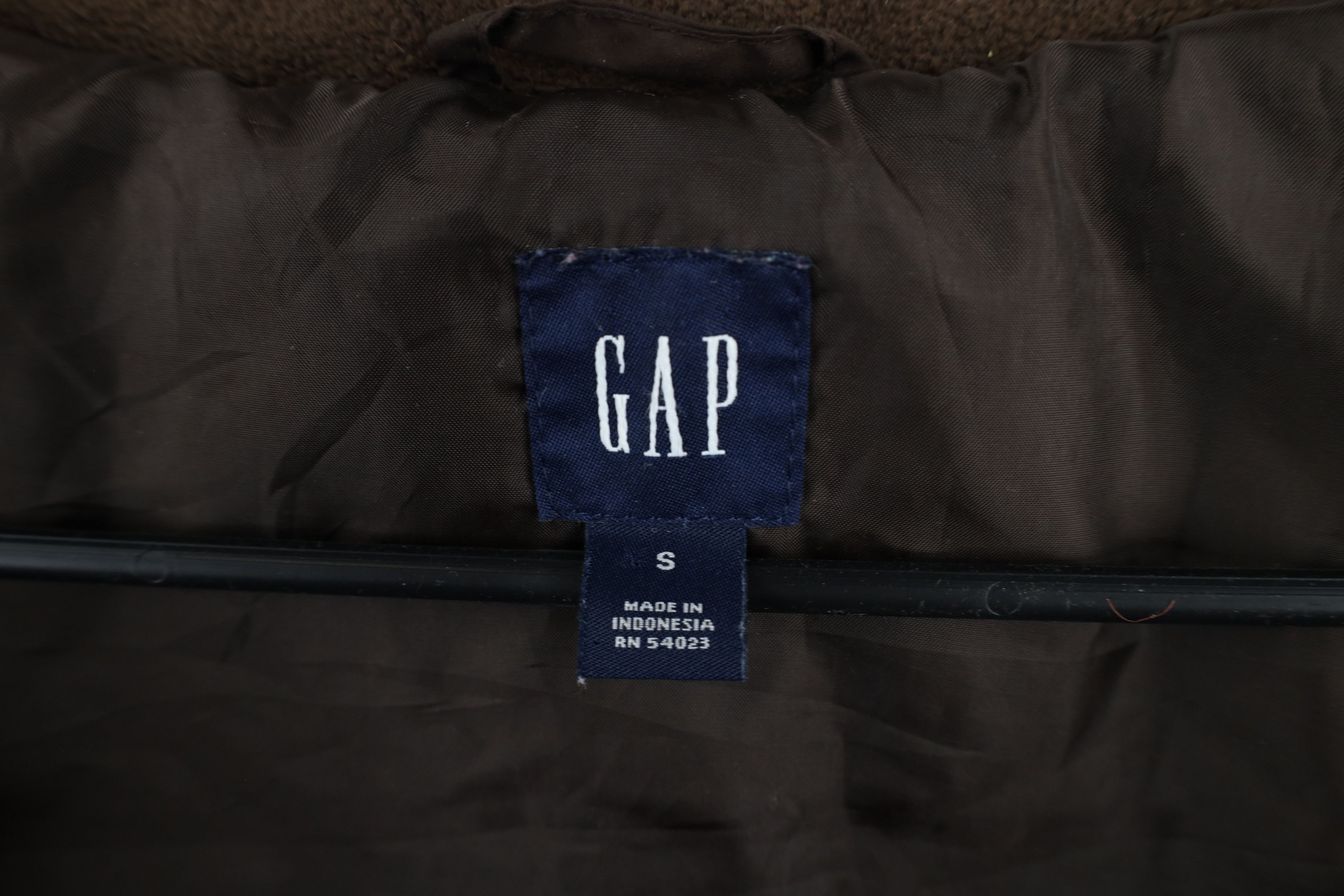 Gap × Vintage Vintage Y2K Gap Faded Full Zip Puffer Vest Jacket Brown Size S / US 4 / IT 40 - 10 Thumbnail