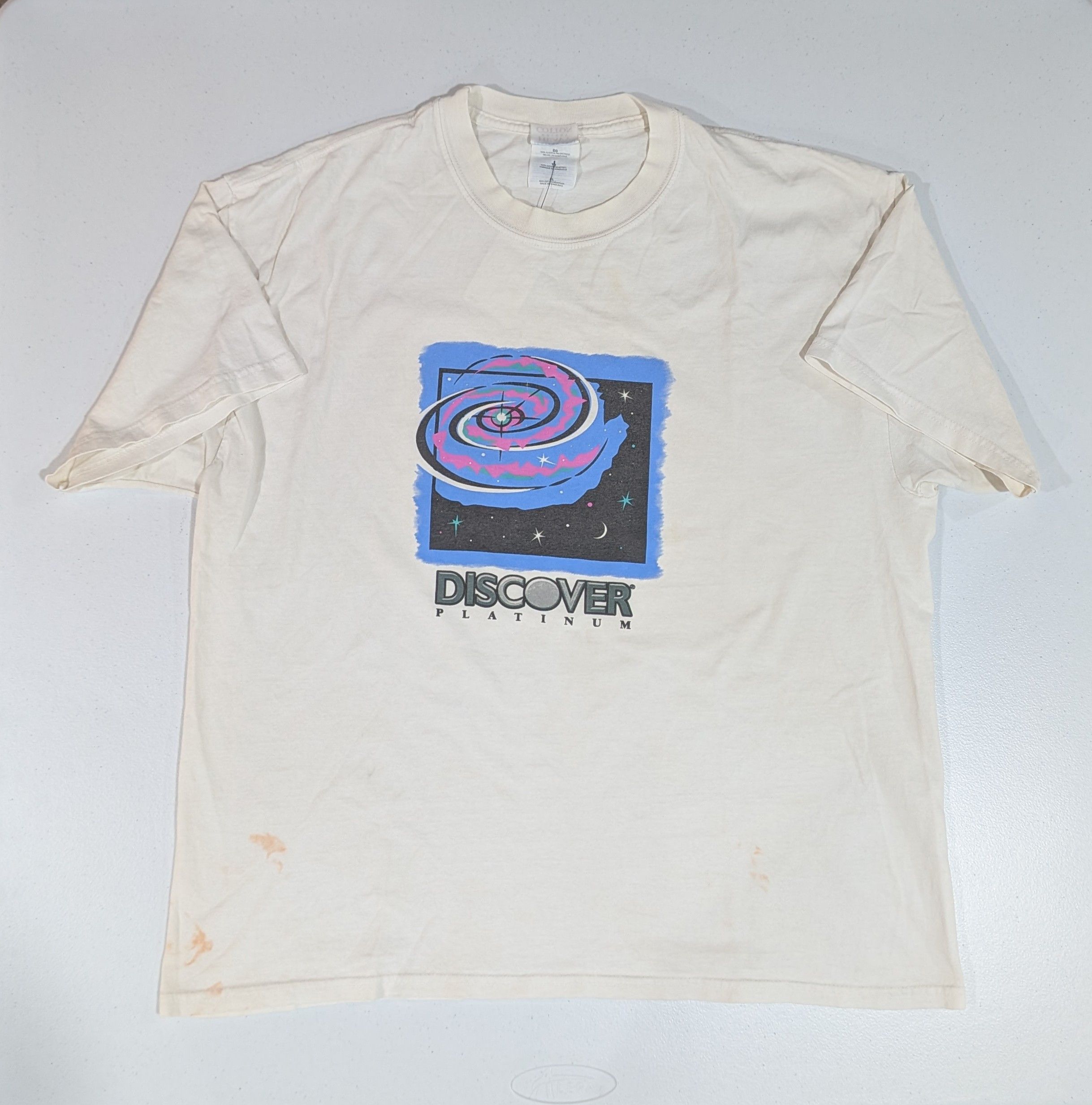 Gildan Vintage 90s Discover Platinum Credit Card Promo Tee Size US XL / EU 56 / 4 - 1 Thumbnail