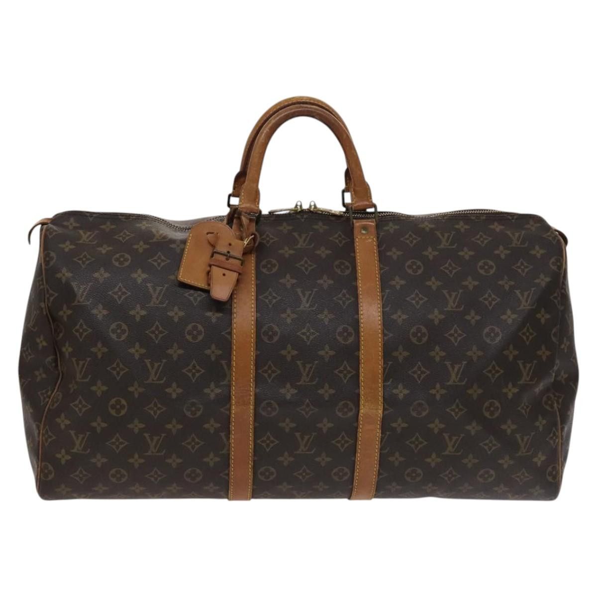 Louis Vuitton Keepall 55 Brown Canvas Travel Bag (Pre-Owned) Size ONE SIZE - 1 Thumbnail