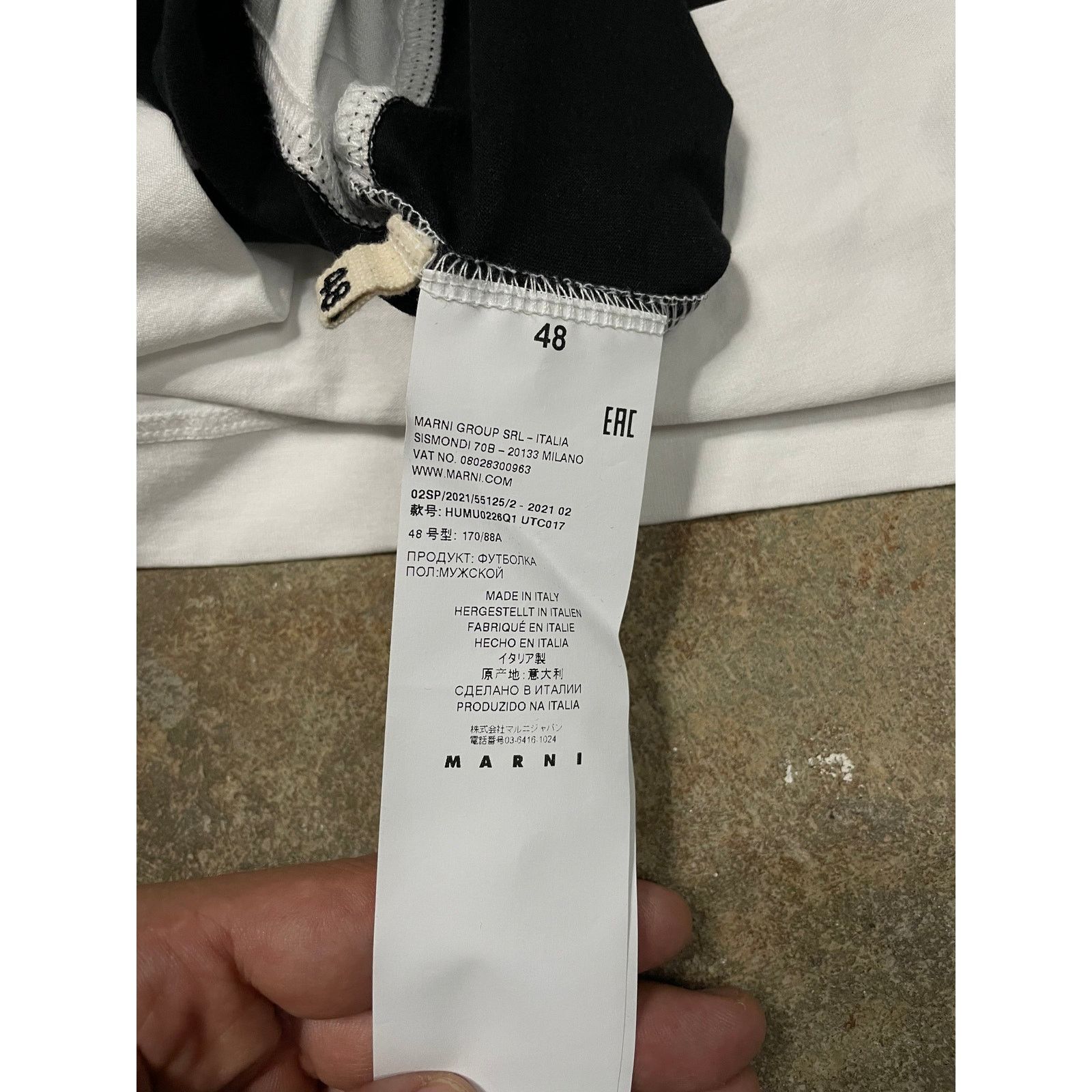 Marni Marni Turtle Neck White Black 48 (Medium) New Size US M / EU 48-50 / 2 - 4 Thumbnail