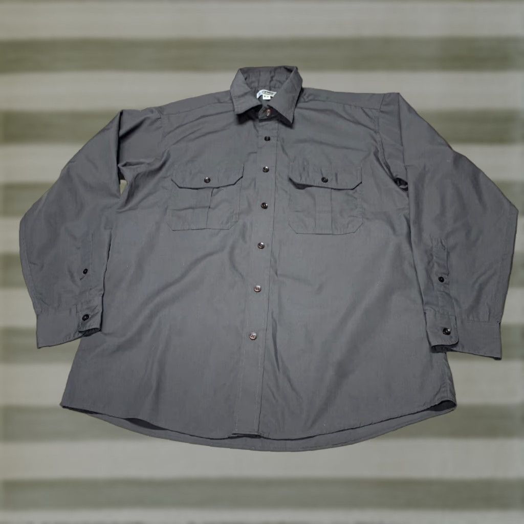 Vintage Edwards Mens Shirt Size Medium Long Sleeve Gray Button Down Size US M / EU 48-50 / 2 - 1 Thumbnail