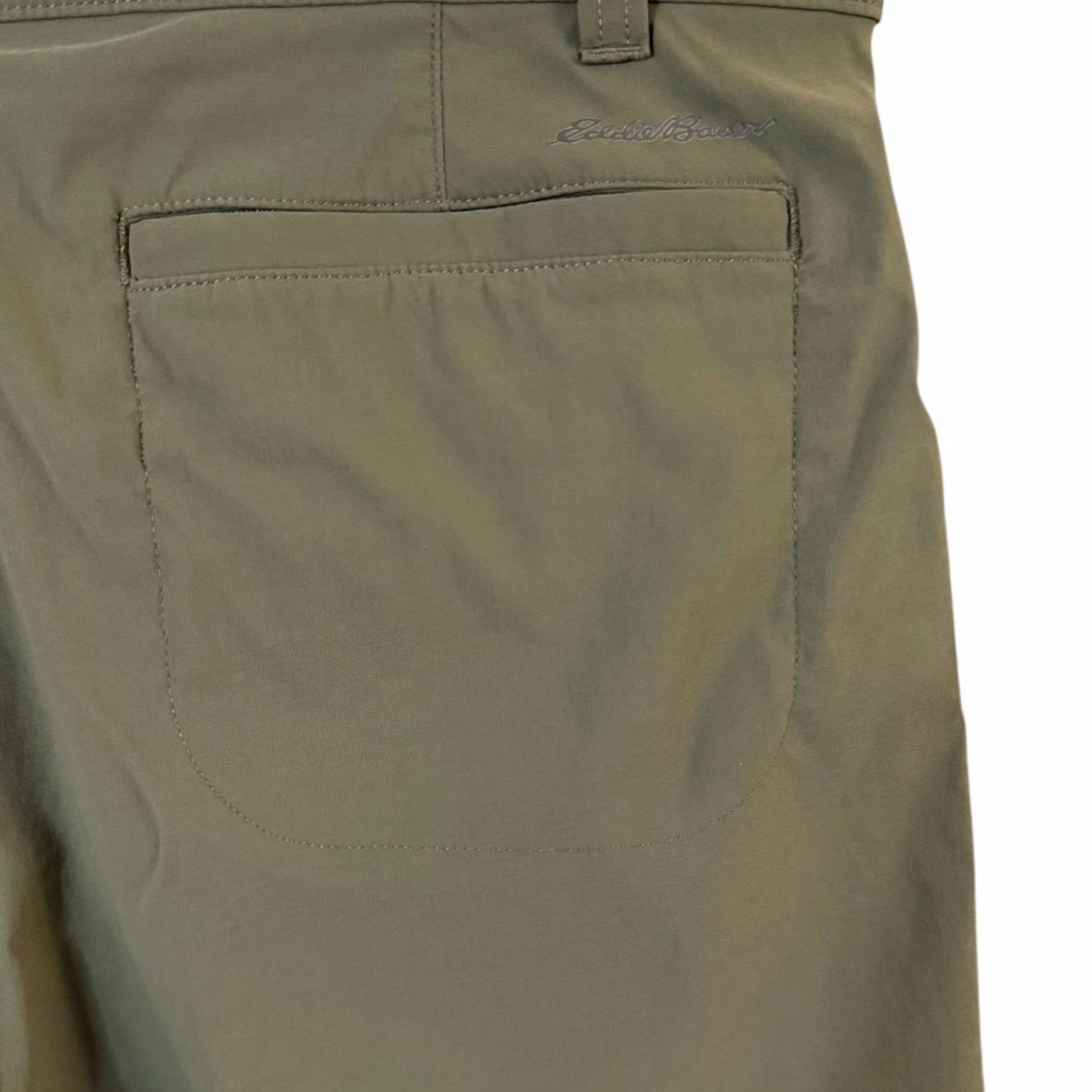 Eddie Bauer Eddie Bauer Horizon Guide Wander Shorts Men's 35 Hiking Outdoors Water-Repellant Green Nylon Spandex Chino Pockets UPF-50 Summer Spring Fall Size US 35 - 7 Thumbnail