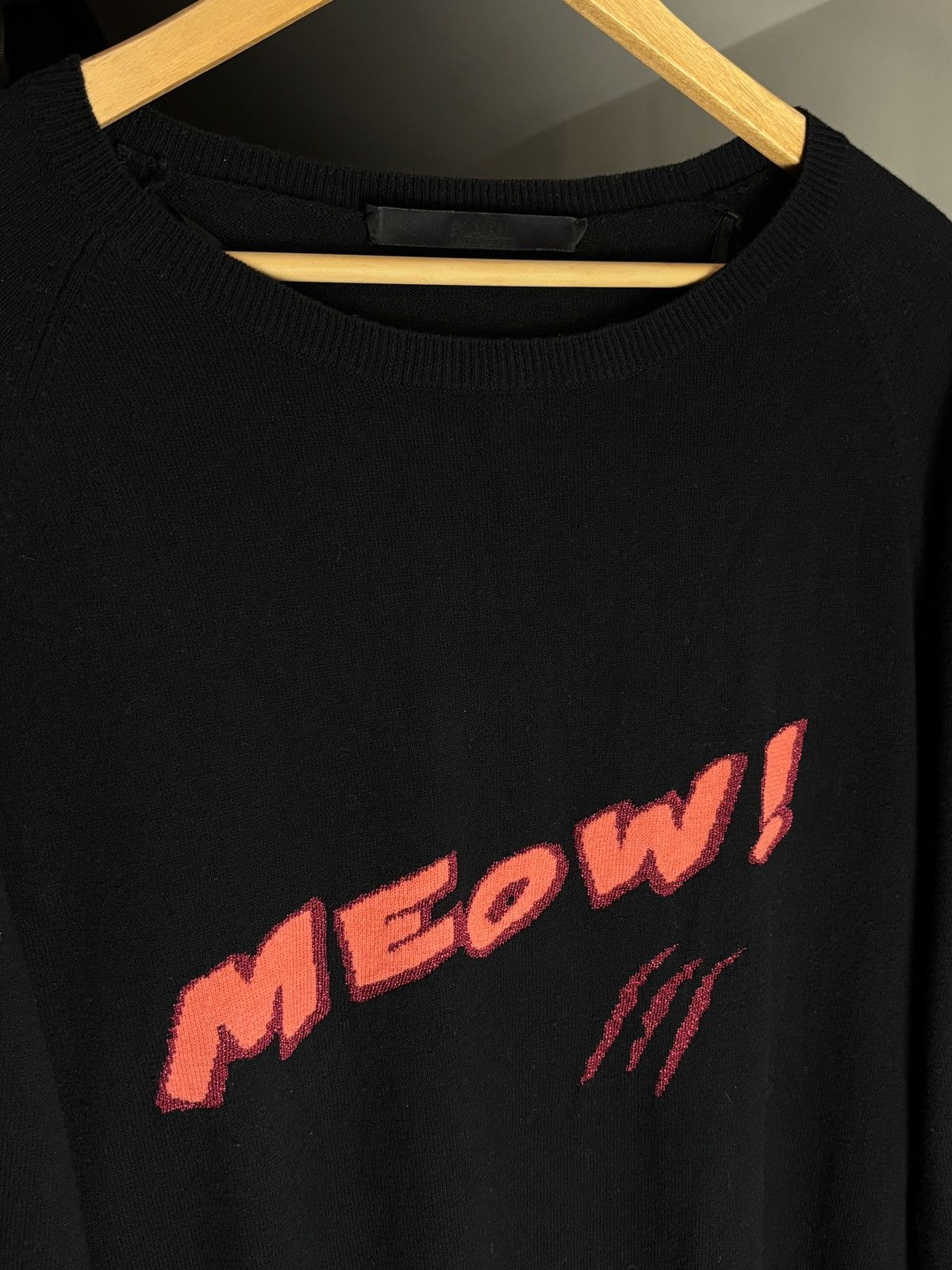 Karl Lagerfeld Karl Lagerfeld meow cotton & cashmere sweater sweatshirt Size L / US 10 / IT 46 - 3 Thumbnail