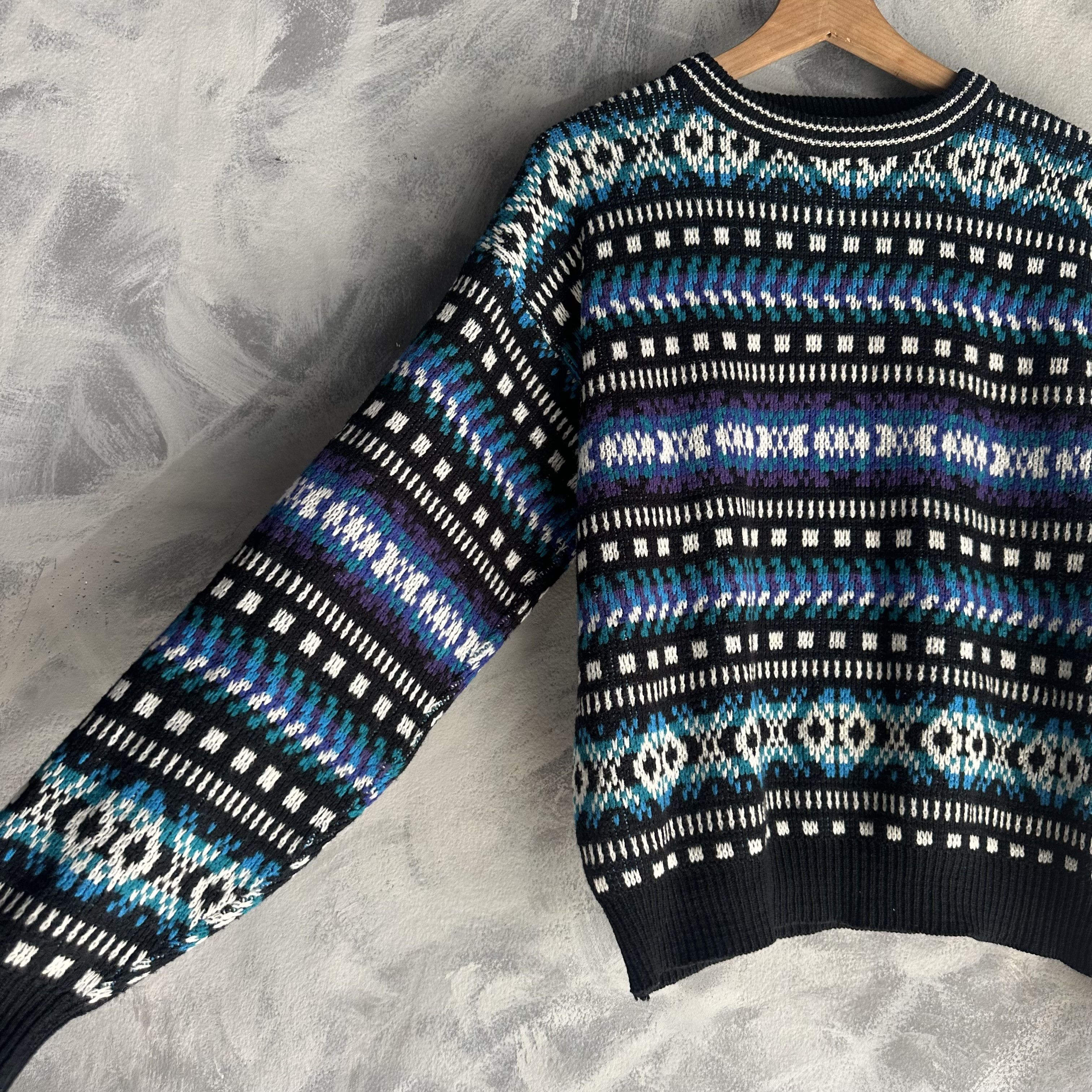 Other Vintage Trend Basics Knit Sweater Men's M Patterned Size US M / EU 48-50 / 2 - 2 Thumbnail