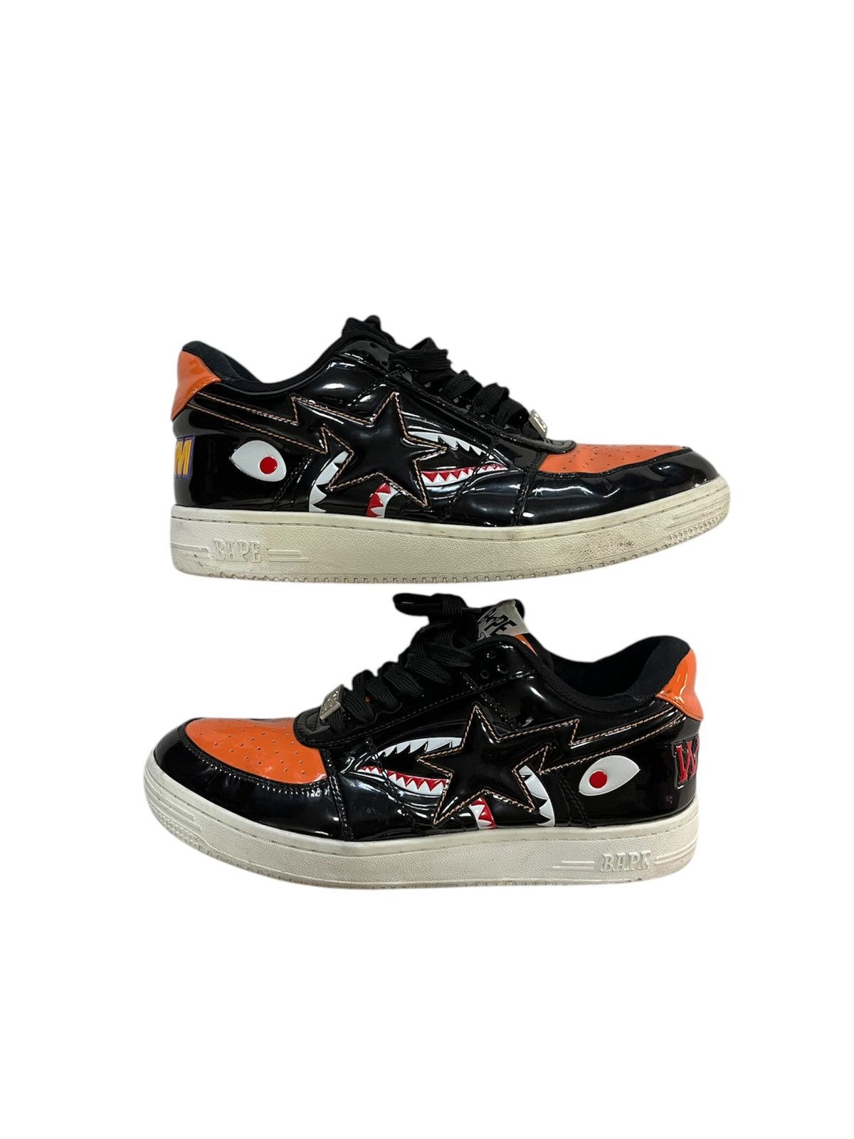 Bape Bape sta shark black orange Size US 10 / EU 43 - 1 Thumbnail
