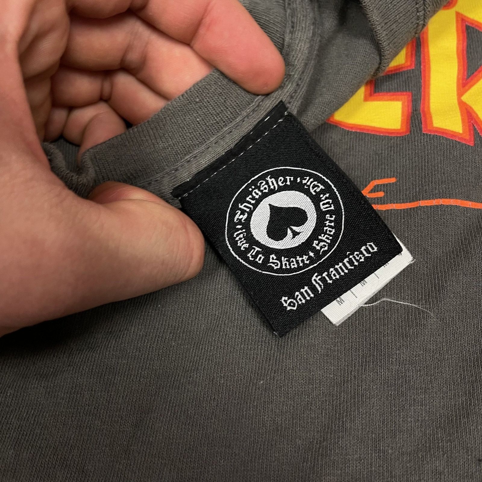 Thrasher Thrasher Magazine Mens Gray Cotton Flame Logo T-Shirt Medium Size US M / EU 48-50 / 2 - 5 Thumbnail