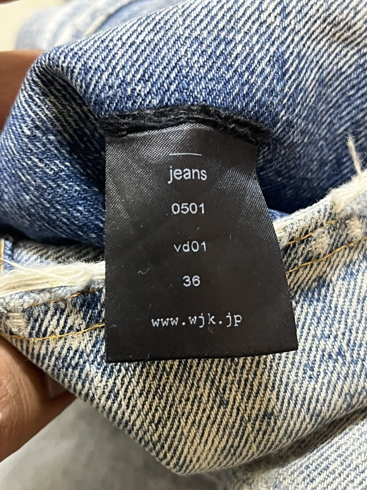 wjk Vintage wjk Selvedge Ripped Distressed Denim Size US 37 - 10 Thumbnail