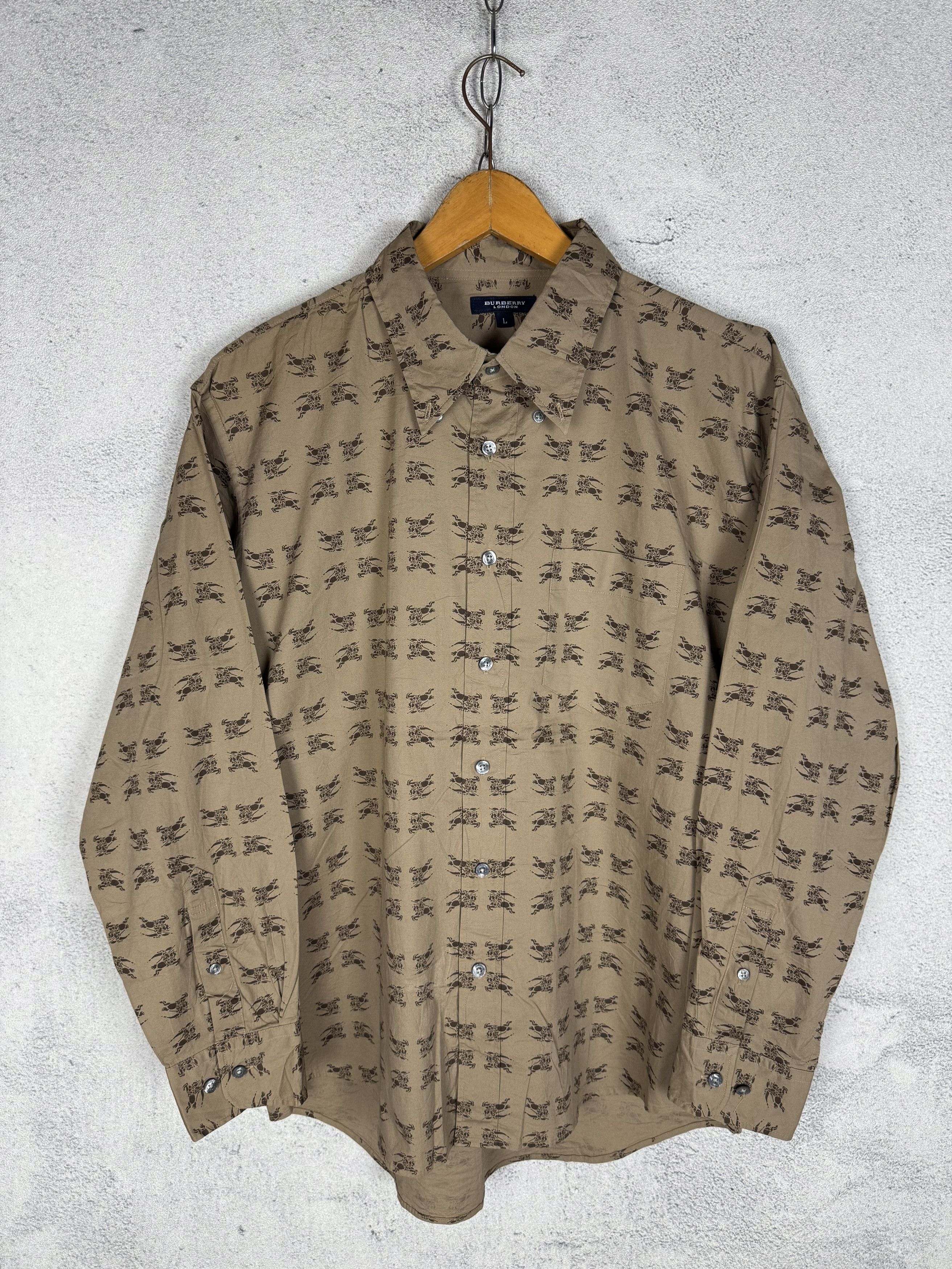 Burberry Vintage Burberry Button Down Shirt Size US L / EU 52-54 / 3 - 1 Thumbnail