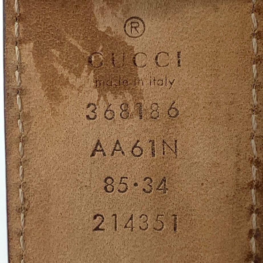 Gucci Gucci Black Logo Print Smooth Buckle Belt (97*3cm) Size ONE SIZE - 6 Thumbnail