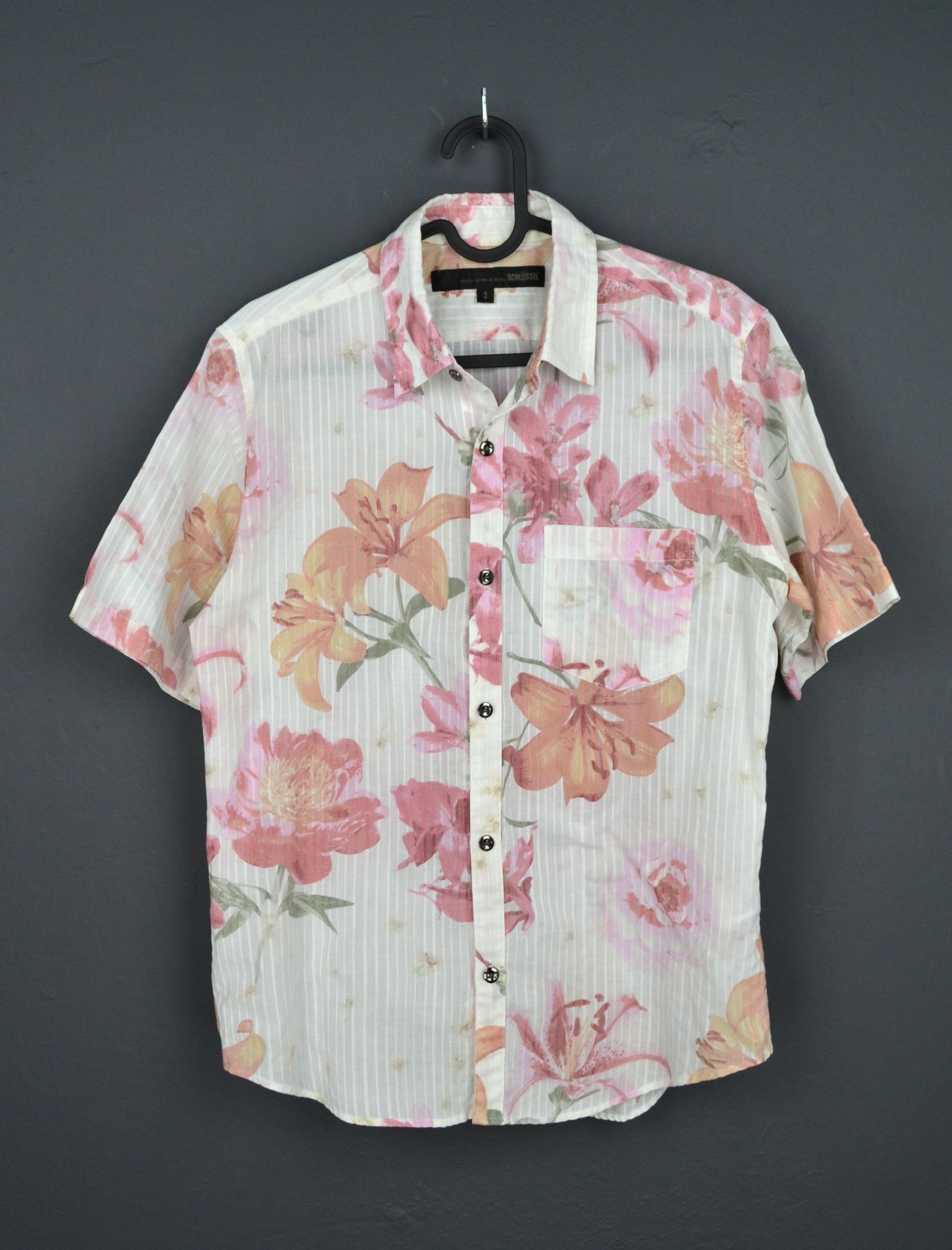 Schlussel Schlussel Kleider Die Musik 3 S-M Floral Shirt Men's Japan Size US S / EU 44-46 / 1 - 1 Thumbnail