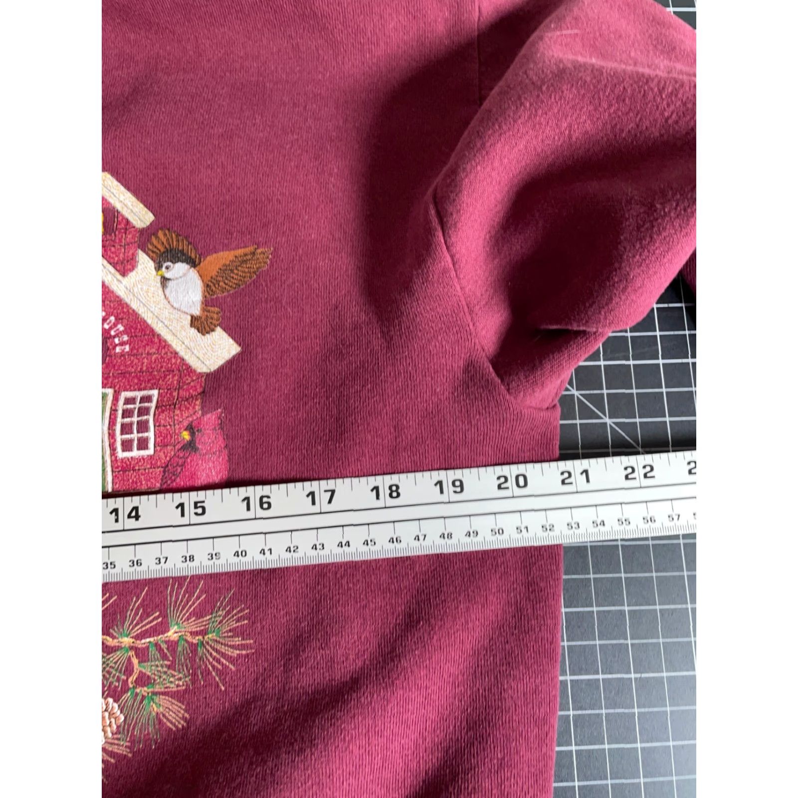 Endless VINTAGE Endless Designs Sweatshirt Woman Adult Large Dark Red 90s Bird Cat Nature Outdoor Raglan Crew Neck Pullover Graphic Print Cotton Blend Fleece Size L / US 10 / IT 46 - 7 Thumbnail