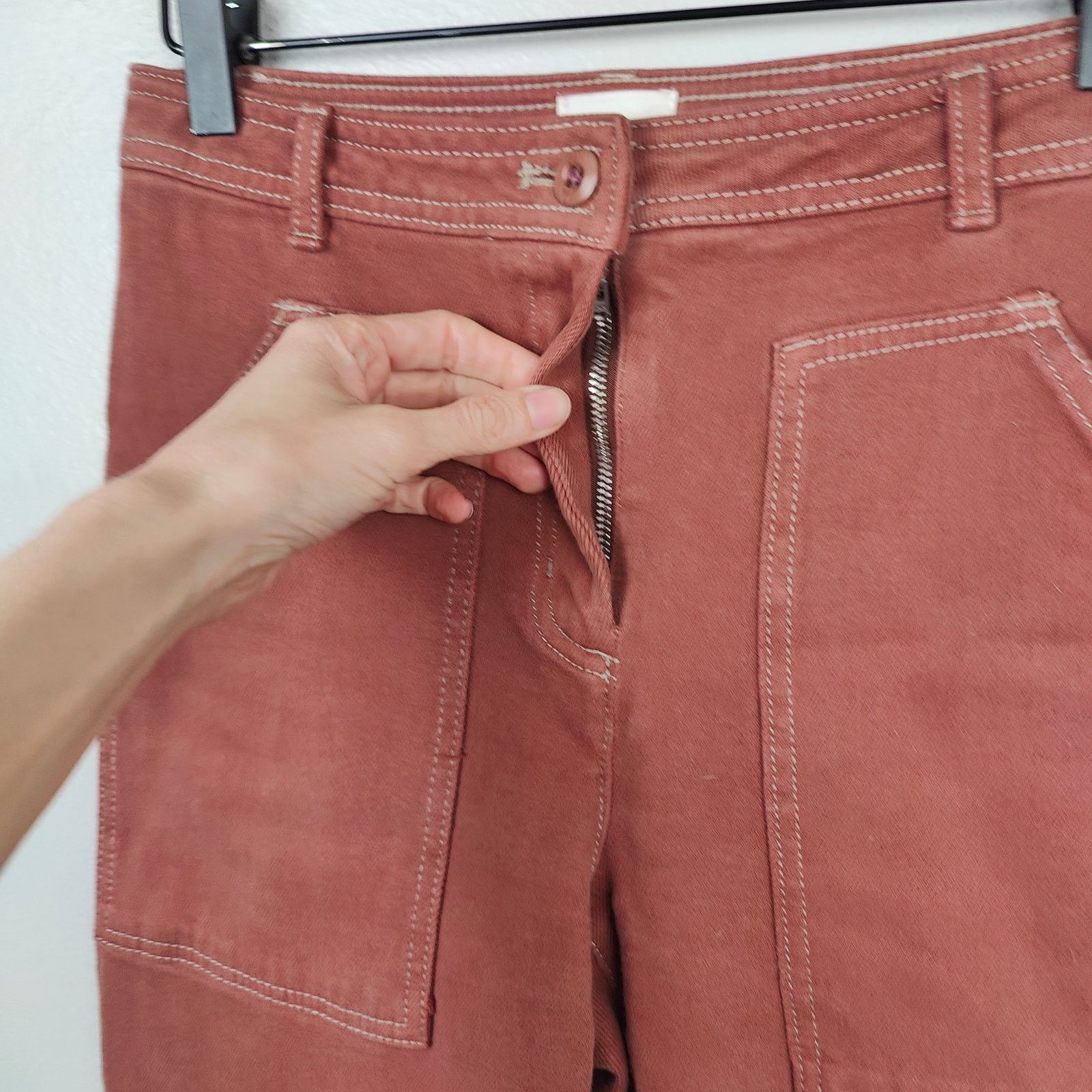 Aritzia Aritzia Wilfred Free Modern Utility Pant Womens 2 Soft Red Size 26" / US 2 / IT 38 - 3 Thumbnail
