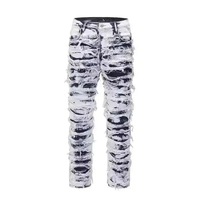 Japanese Brand Skinny Denim Jeans Heavy Destruction Ripped Size US 30 / EU 46 - 2 Thumbnail