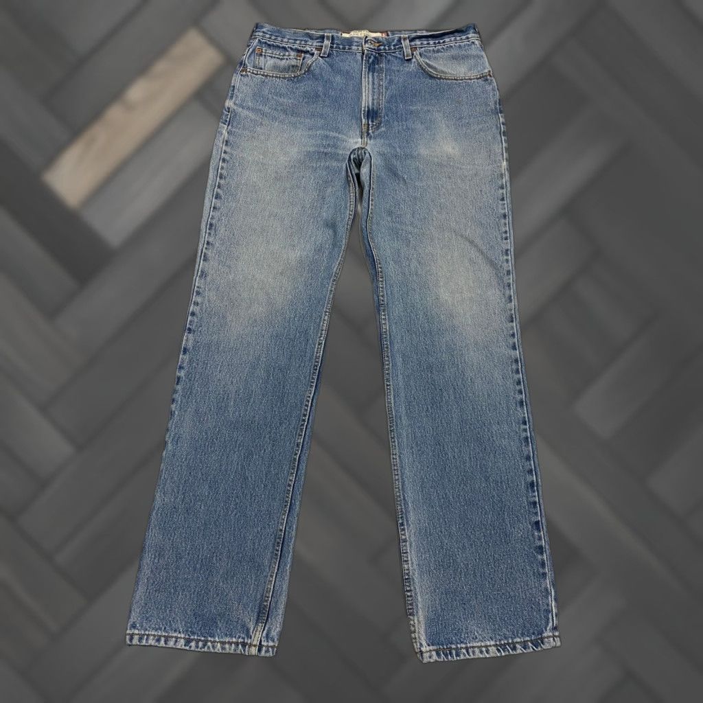 Levi's VINTAGE Levi's 516 Slim Fit Jeans Mens 38x34 Blue 9 0s Light Wash Denim 5-Pocket Zip Button Regular Slim Straight 34 Inseam Cotton Logo Size US 38 / EU 54 - 1 Thumbnail