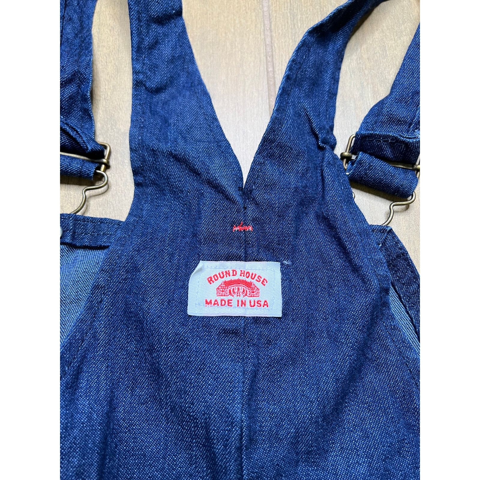 Vintage Vintage Round House Denim Overalls USA Cotton Bib Sz S/M Size US 30 / EU 46 - 12 Thumbnail