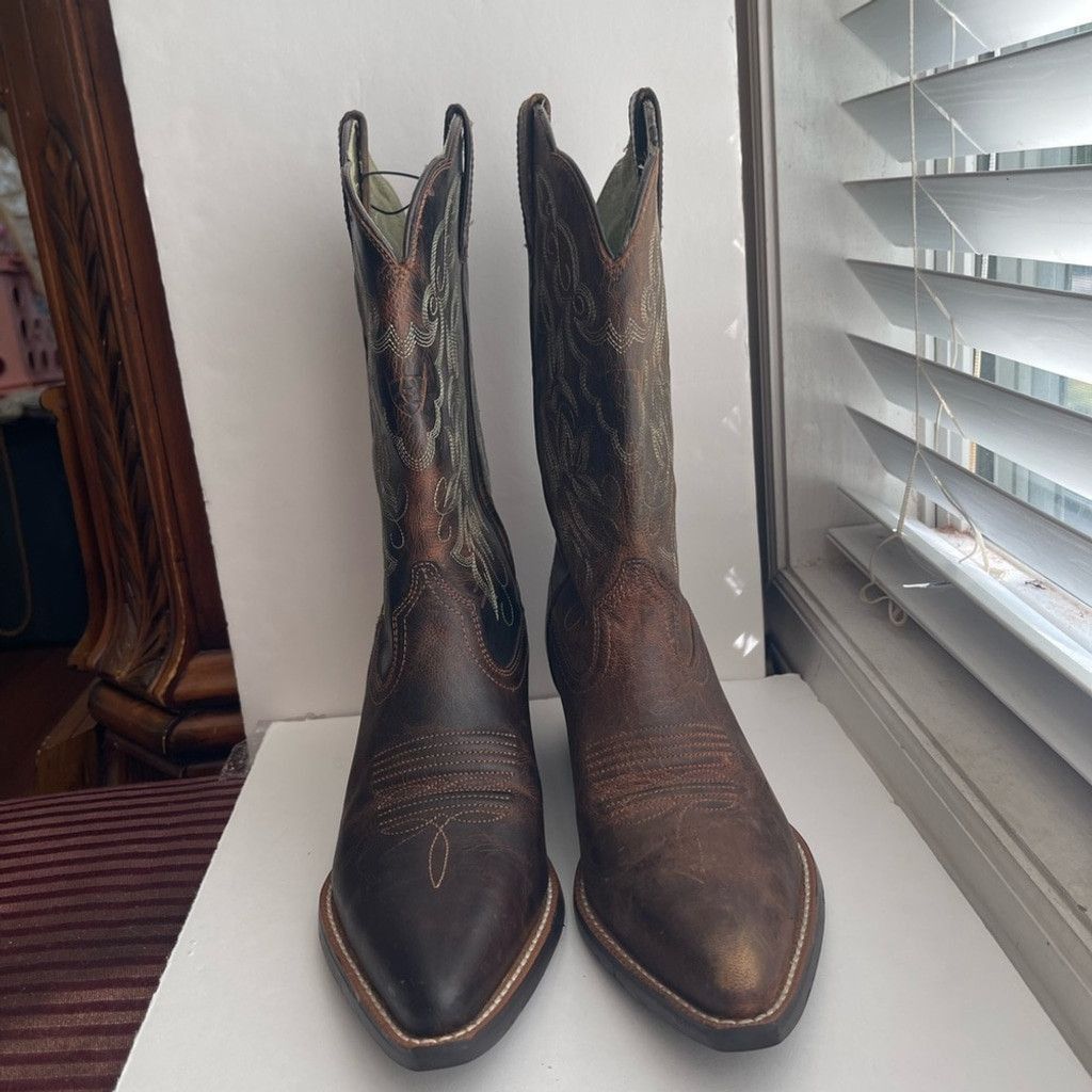 Ariat Ariat Brown Western Cowboy Boots with tag size 7.5B Size US 7.5 / IT 37.5 - 7 Thumbnail