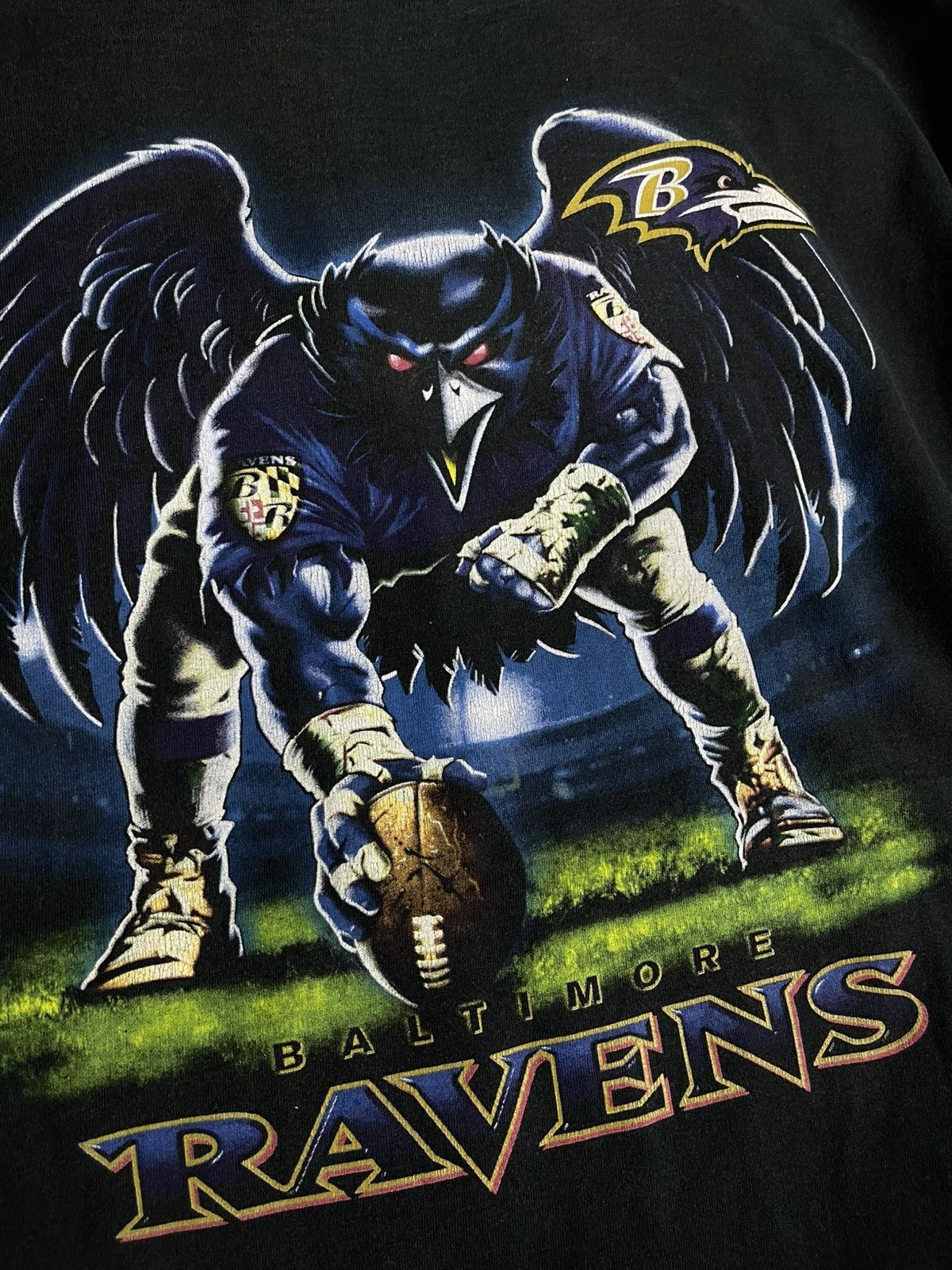 NFL VINTAGE 90s/Y2K Baltimore Ravens NFL Football Graphic Tee Size US XL / EU 56 / 4 - 4 Thumbnail
