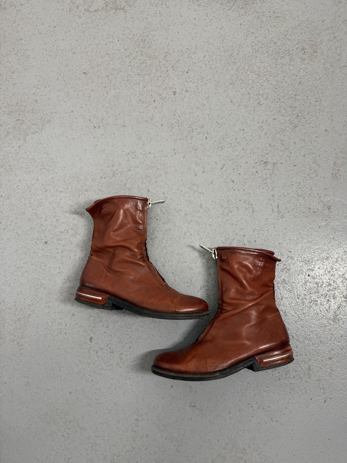 A.S.98 A.S.98 Leather Front Zip Boots Size US 8 / EU 41 - 10 Thumbnail