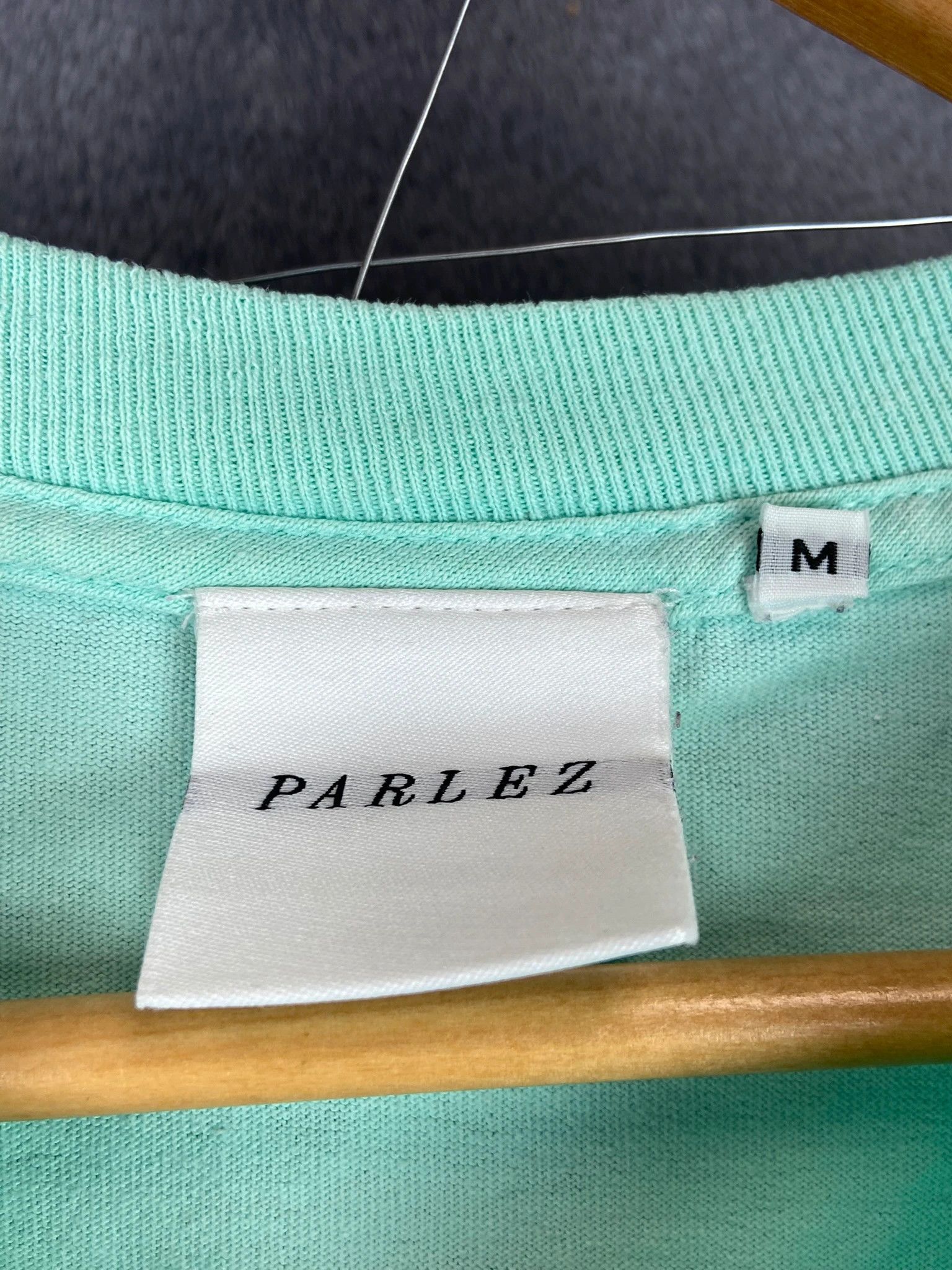 Parlez Parlez mint green t-shirt embroidered logo vintage Size US M / EU 48-50 / 2 - 5 Thumbnail