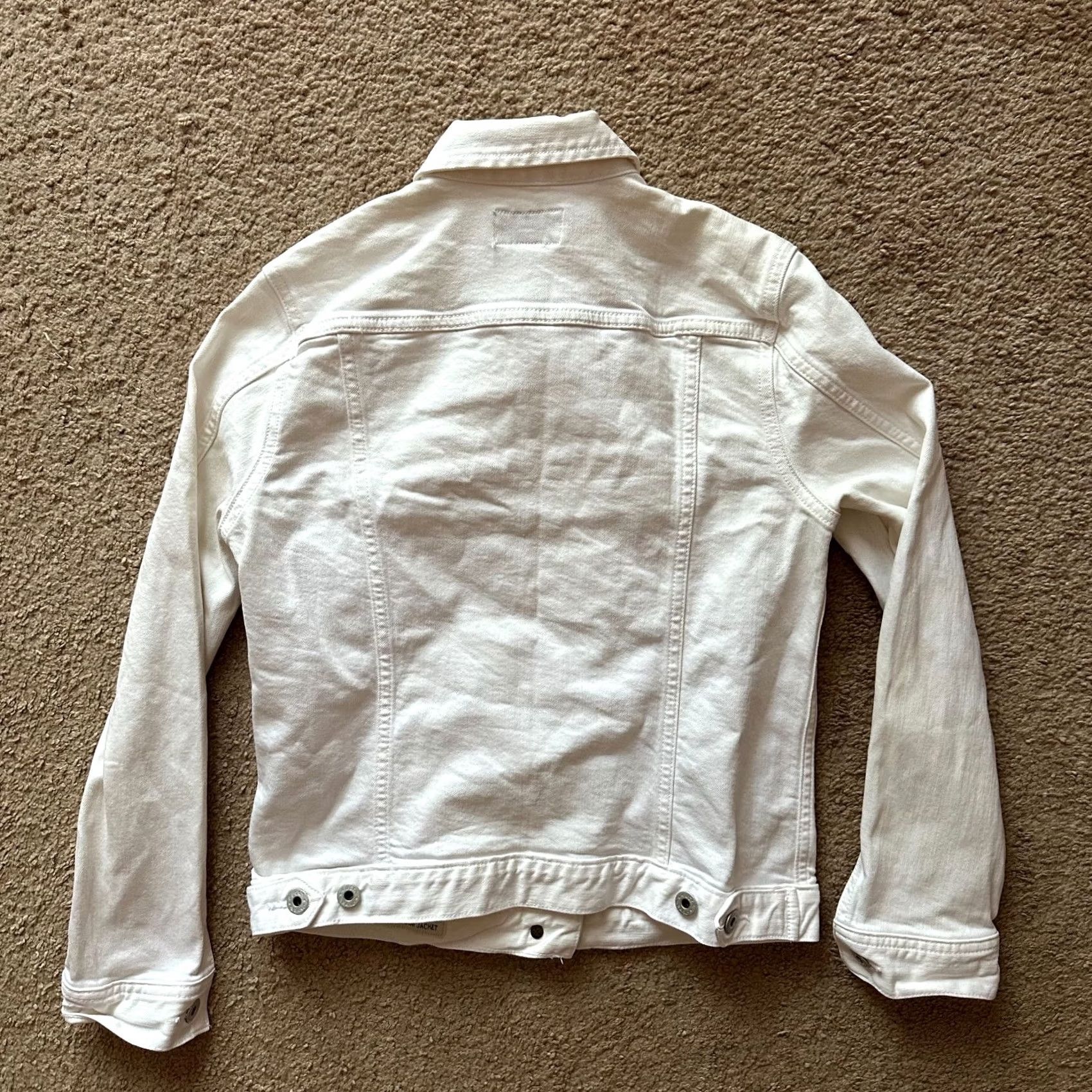 Lucky Brand Lucky Brand Denim Jacket Womens Small Classic Button Up White Long Sleeve Size S / US 4 / IT 40 - 2 Thumbnail