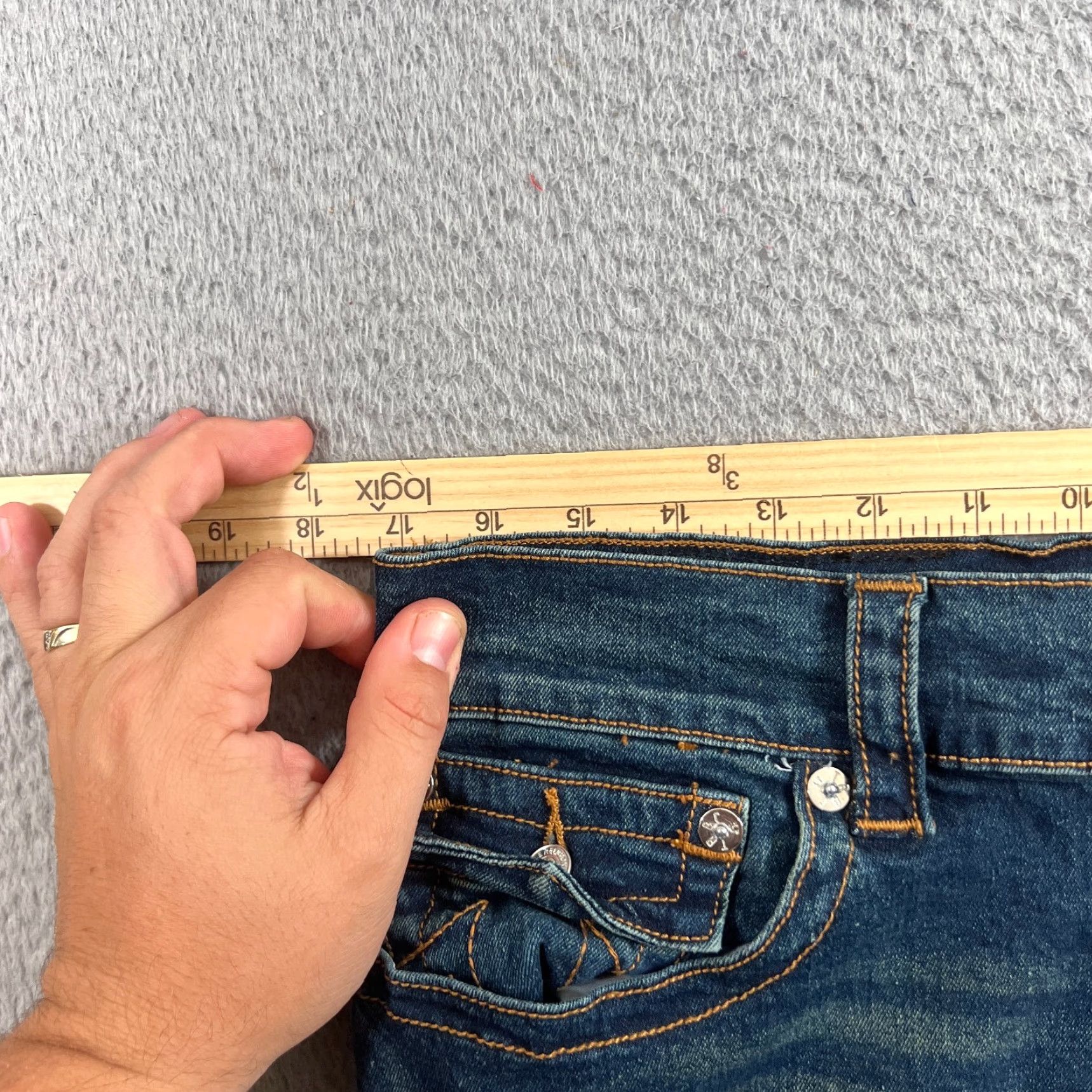 True Religion VINTAGE True Religion Ricky Jeans Men's Size 34 Straight Leg Denim Blue 2000s Size US 34 / EU 50 - 5 Thumbnail