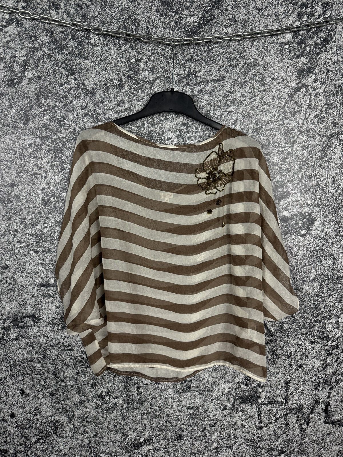 Kenzo Women’s Kenzo Paris Silk Blouse Striped Top Luxury Size 36 Size XS / US 0-2 / IT 36-38 - 1 Thumbnail