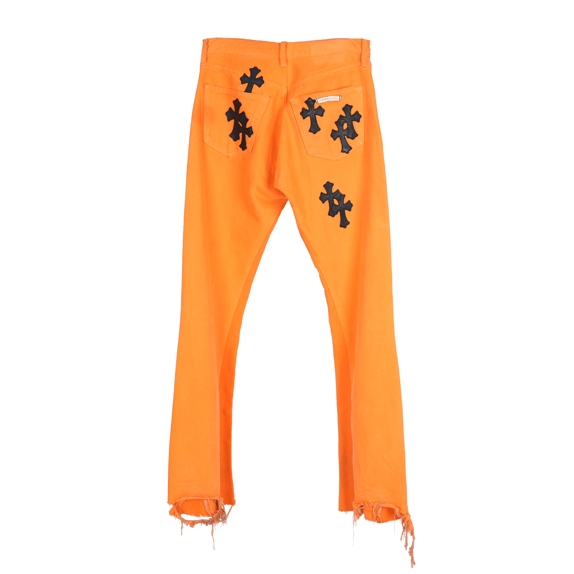 Chrome Hearts CHROME HEARTS VIRGIL ABLOH ORANGE/BLACK PATCH DENIM Size US 33 - 2 Thumbnail