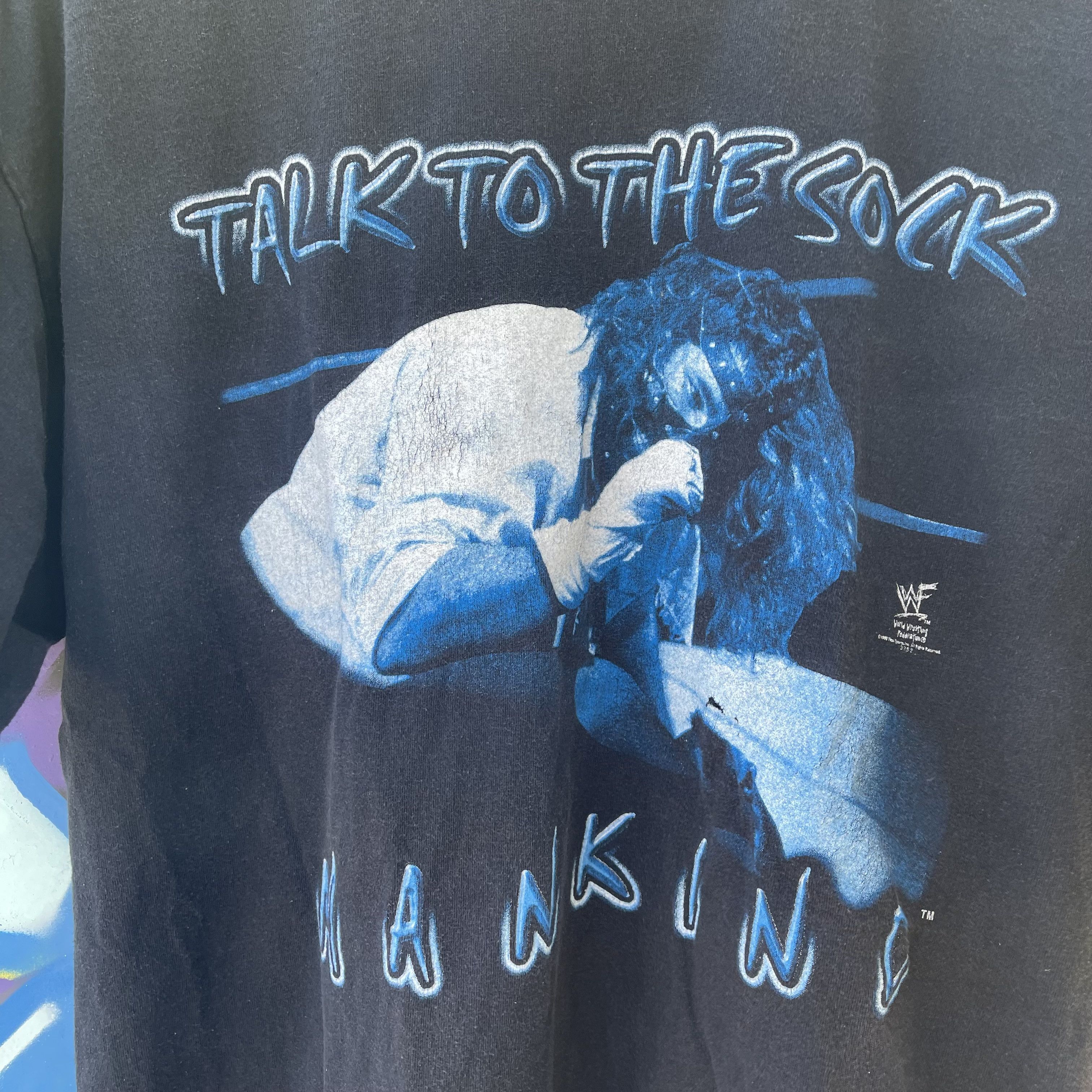 WWE × WWF 1998 WWF Mankind Talk to the Sock T-shirt Size US XL / EU 56 / 4 - 3 Thumbnail