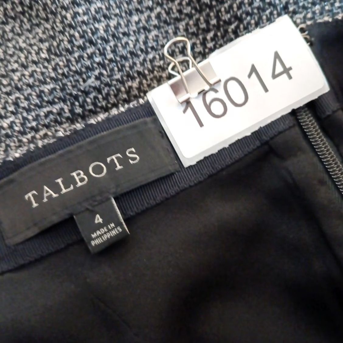 Talbots Talbots Skirt Knee Length Gray Cotton Blend Size 4 Lined Pencil Womens Regular Vintage No Size 27" / US 4 / IT 40 - 7 Thumbnail