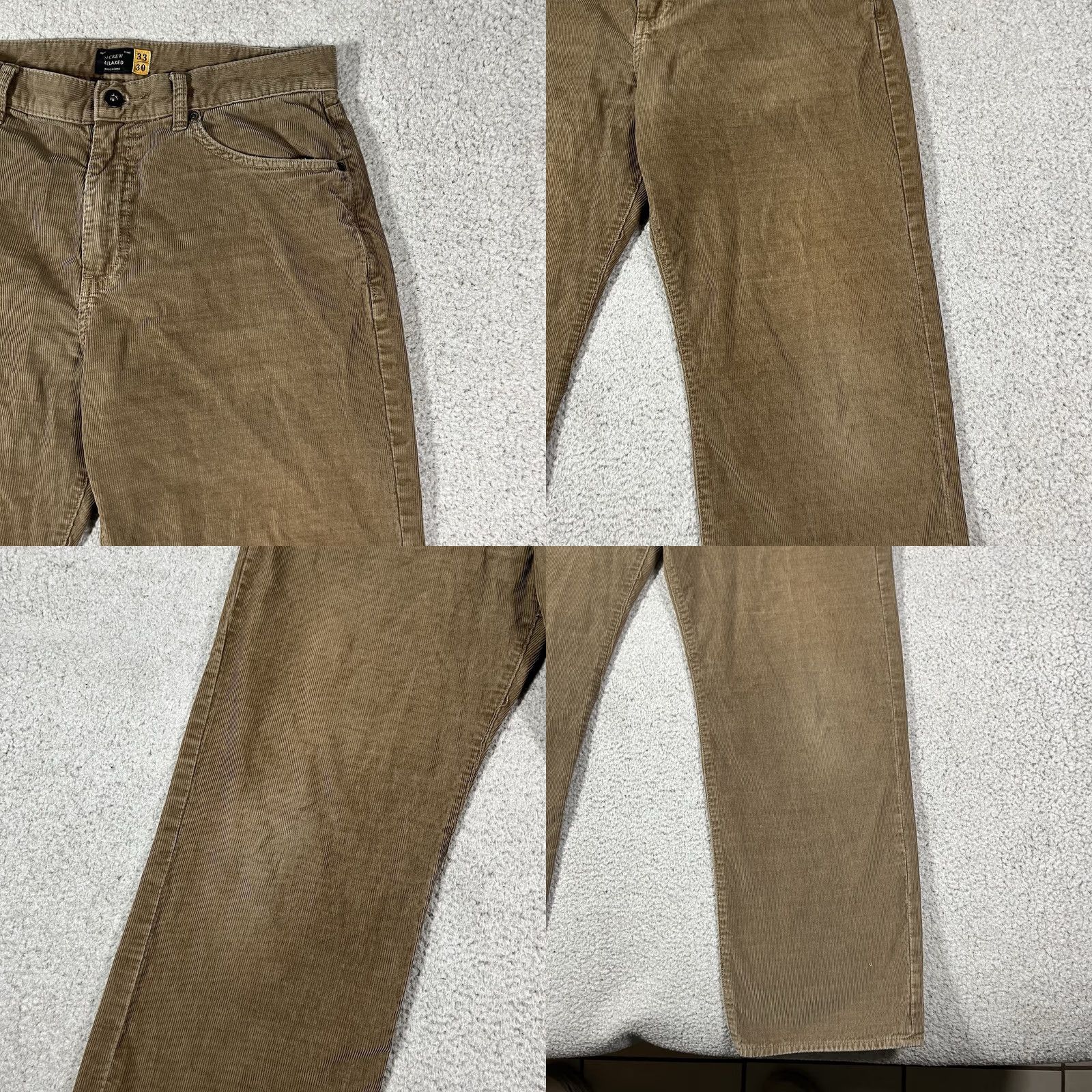 J.Crew J. Crew Pants Mens 33x30 Corduroy Relaxed Fit Straight Leg Cotton Stretch Preppy Chino Casual 90s City Hipster Brown Mens Size US 33 - 8 Thumbnail