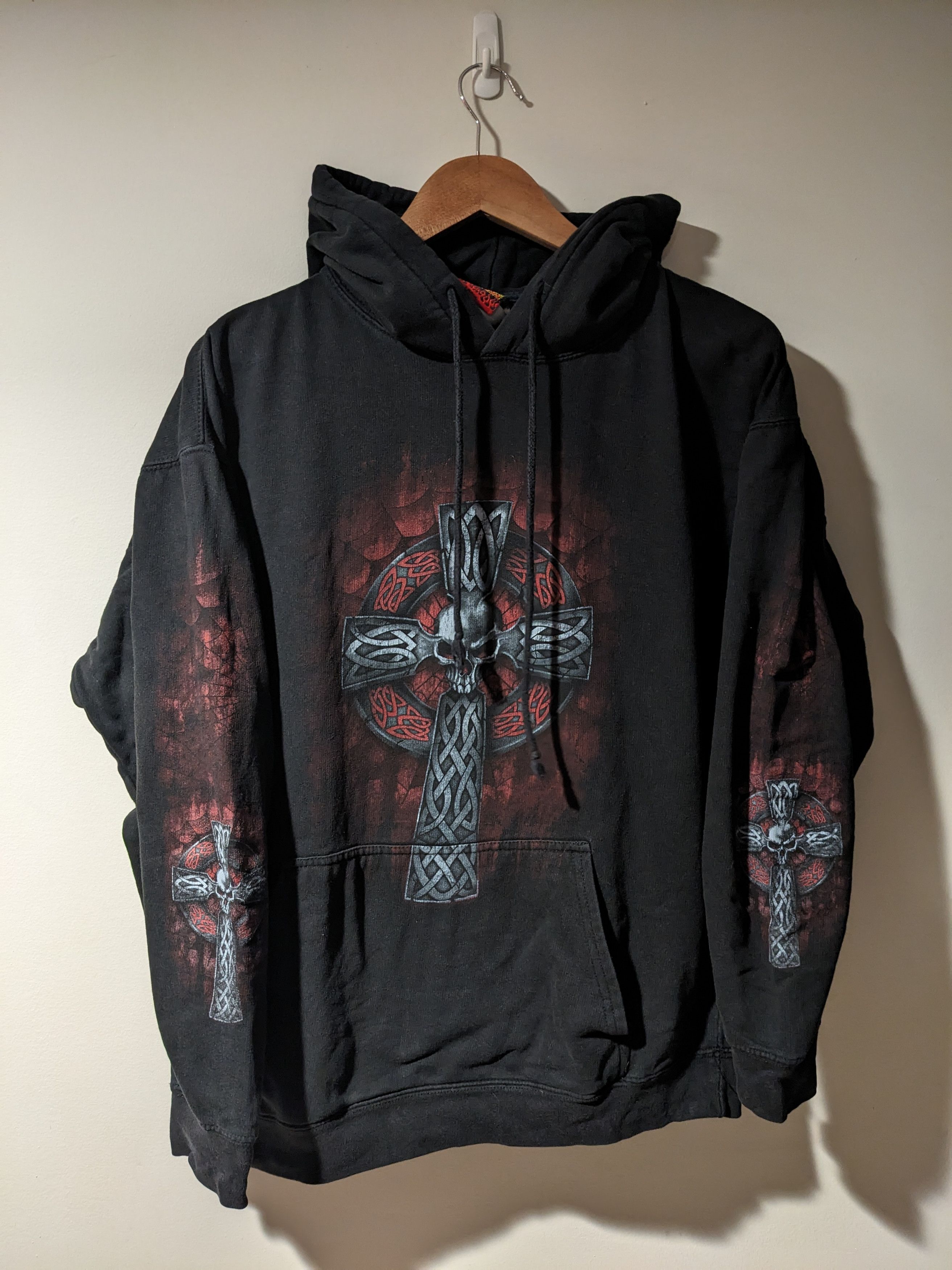 Harley Davidson Vintage Y2K Hot Leather Motorcycle Skull Cross Large Hoodie Size US L / EU 52-54 / 3 - 1 Thumbnail